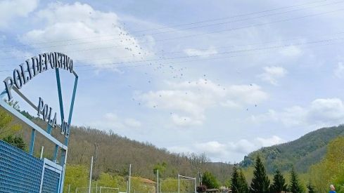Suelta de globos tras la lectura del manifiesto. E. NIÑO