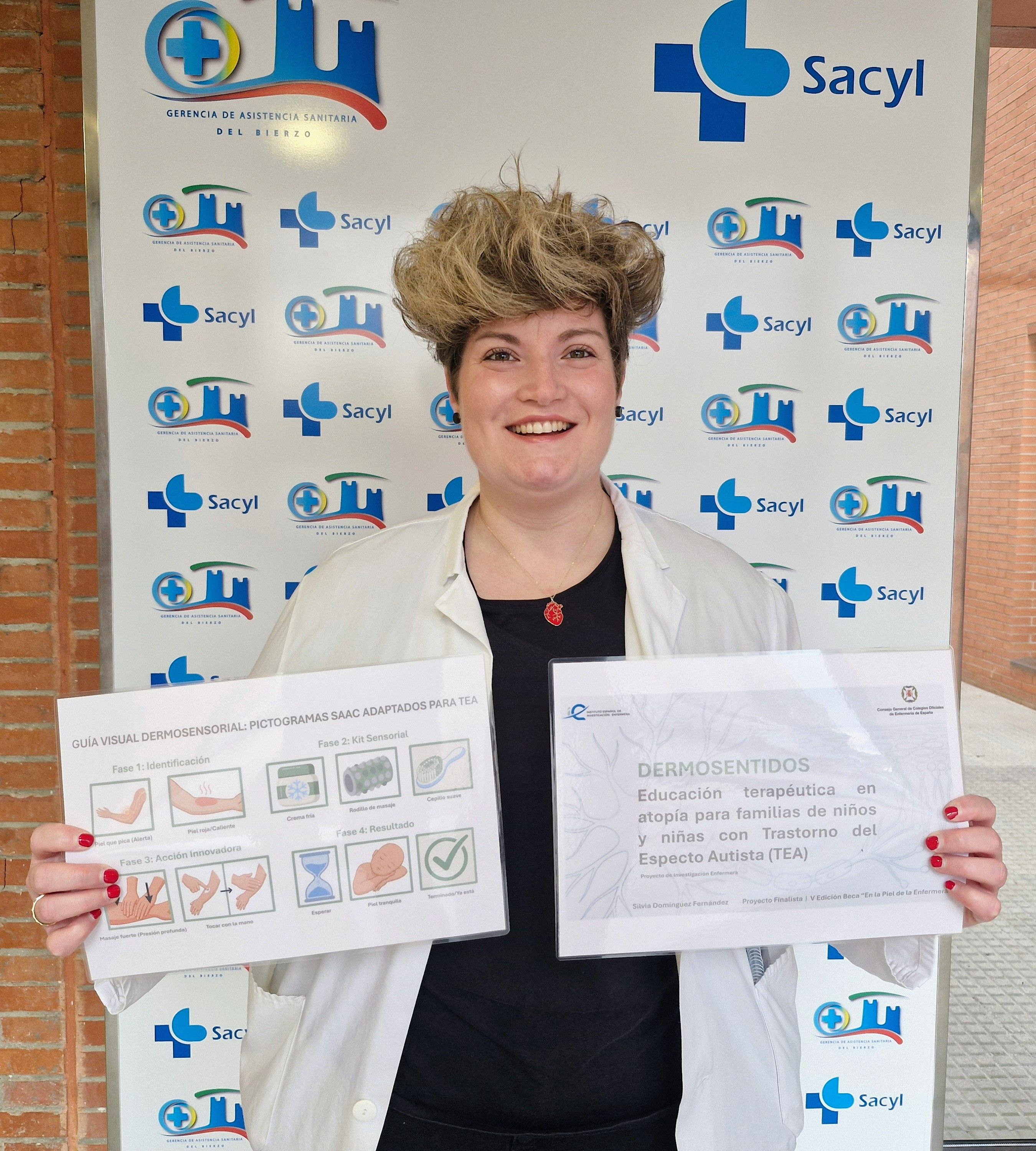La enfermera de Pediatría de la Gasbi, Silvia Domínguez, con su propuesta Dermo Sentidos.