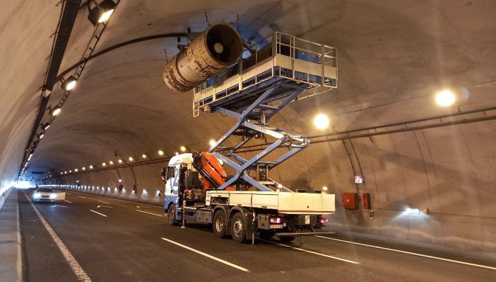 Obras anteriores en los túneles.