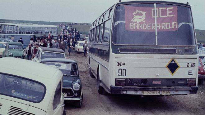 La campa de Villalar y el espíritu de los Comuneros fue reivindicado en sus inicios por grupos fundamentalmente de izquierdas, en la foto 1978.