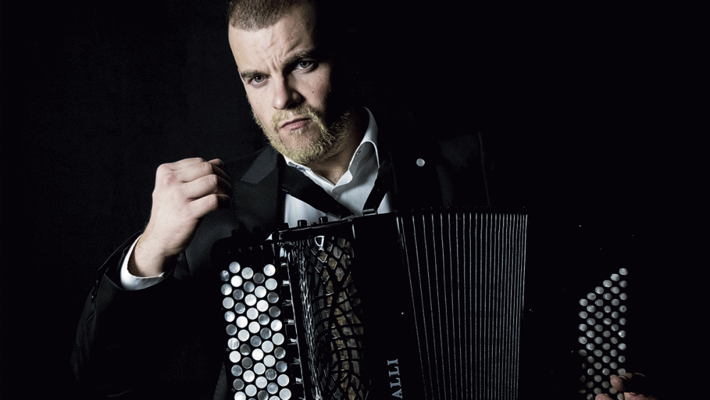 Norberto Magín es el principal impulsor de la Xuntanza d'Acordeonistas de Riolago de Babia.