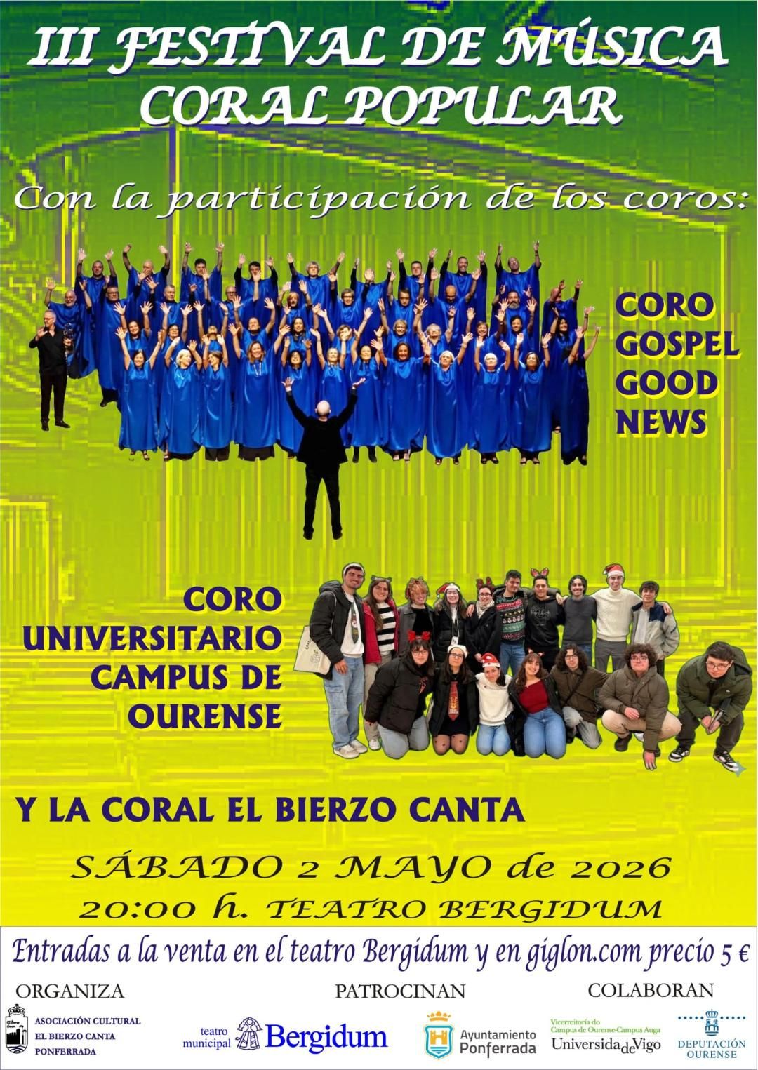 Cartel del evento musical.