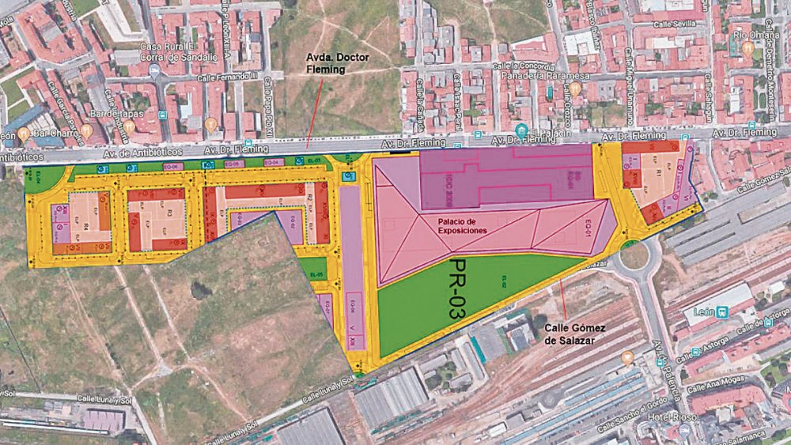 El proyecto prevé la urbanización de parte de los terrenos ubicados tanto al sur como al norte del Palacio de Exposiciones | L.N.C.
