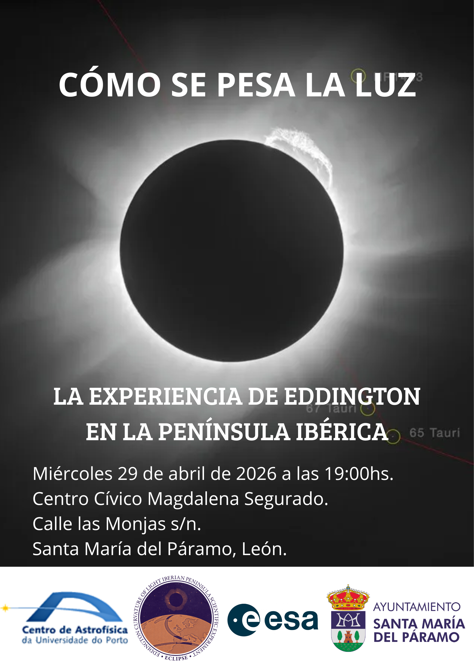 Cartel de la charla.