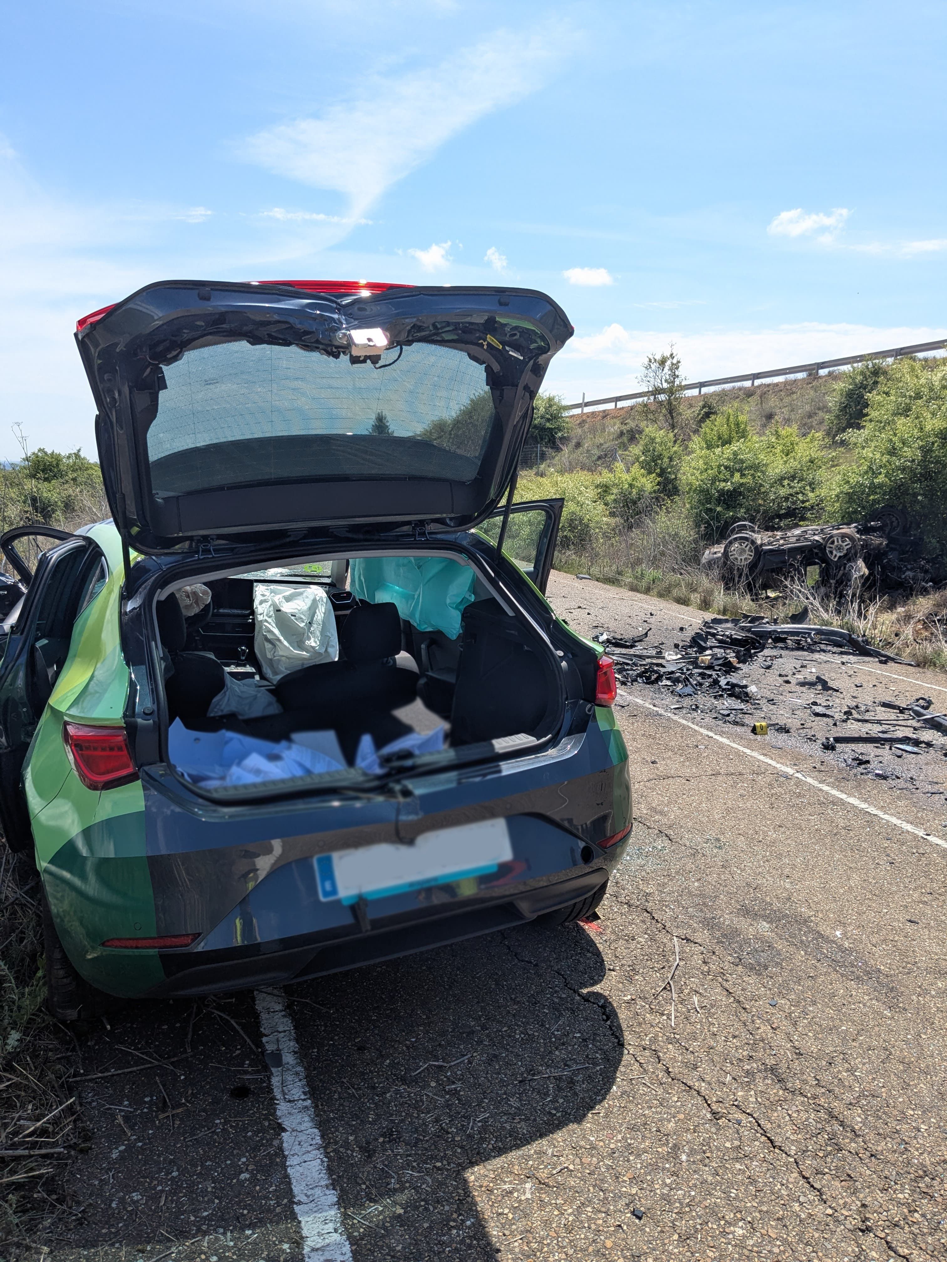 Imagen de los dos vehículos accidentados