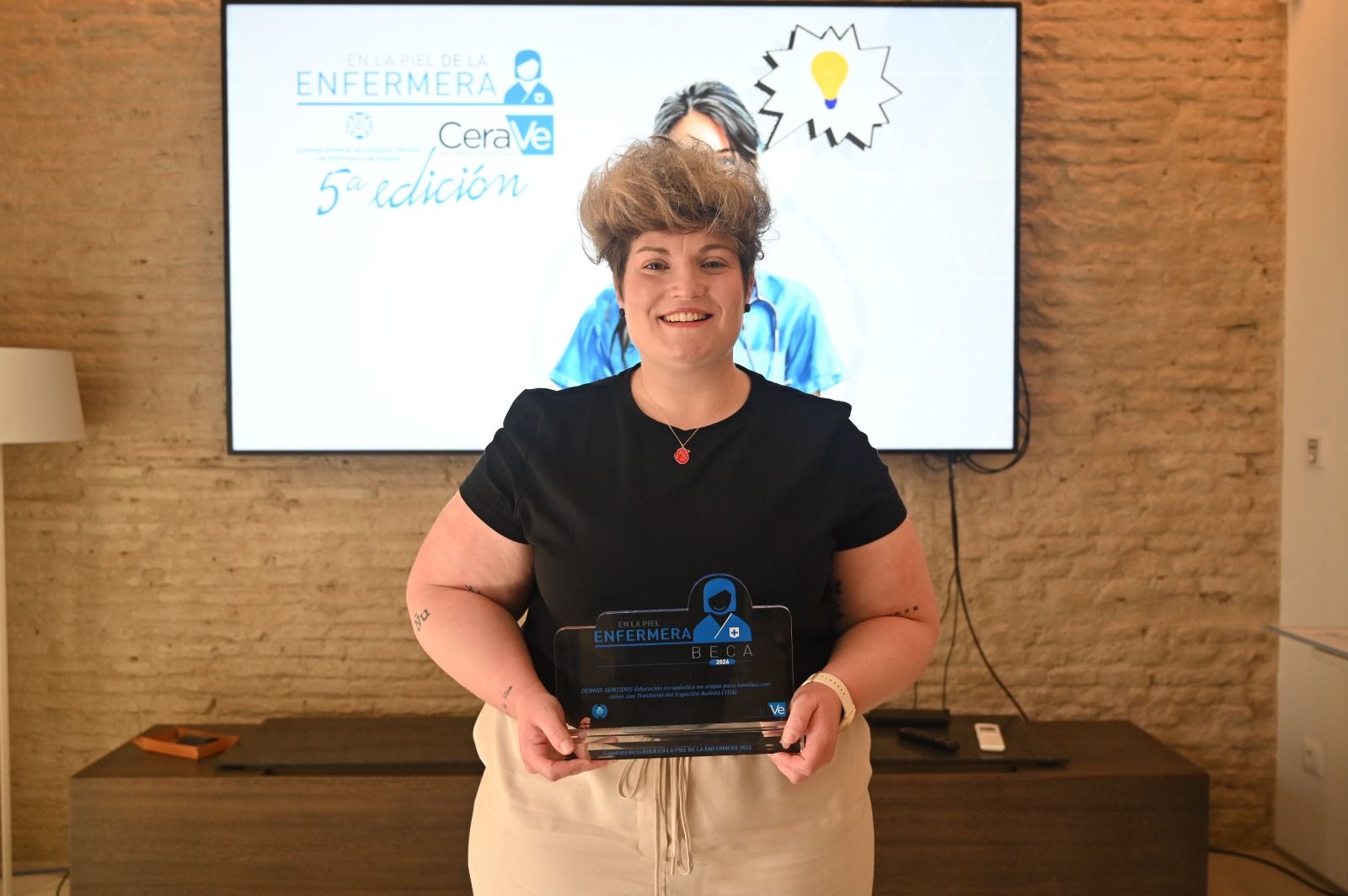 La enfermera berciana Silvia Domínguez, ganadora de la beca 'En la piel de la Enfermera'.