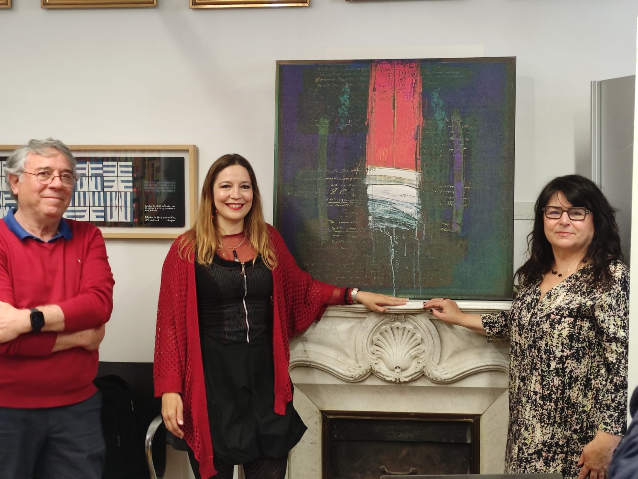 Una imagen de la entrega de la obra de Manuel Jular al Coal. | L.N.C.