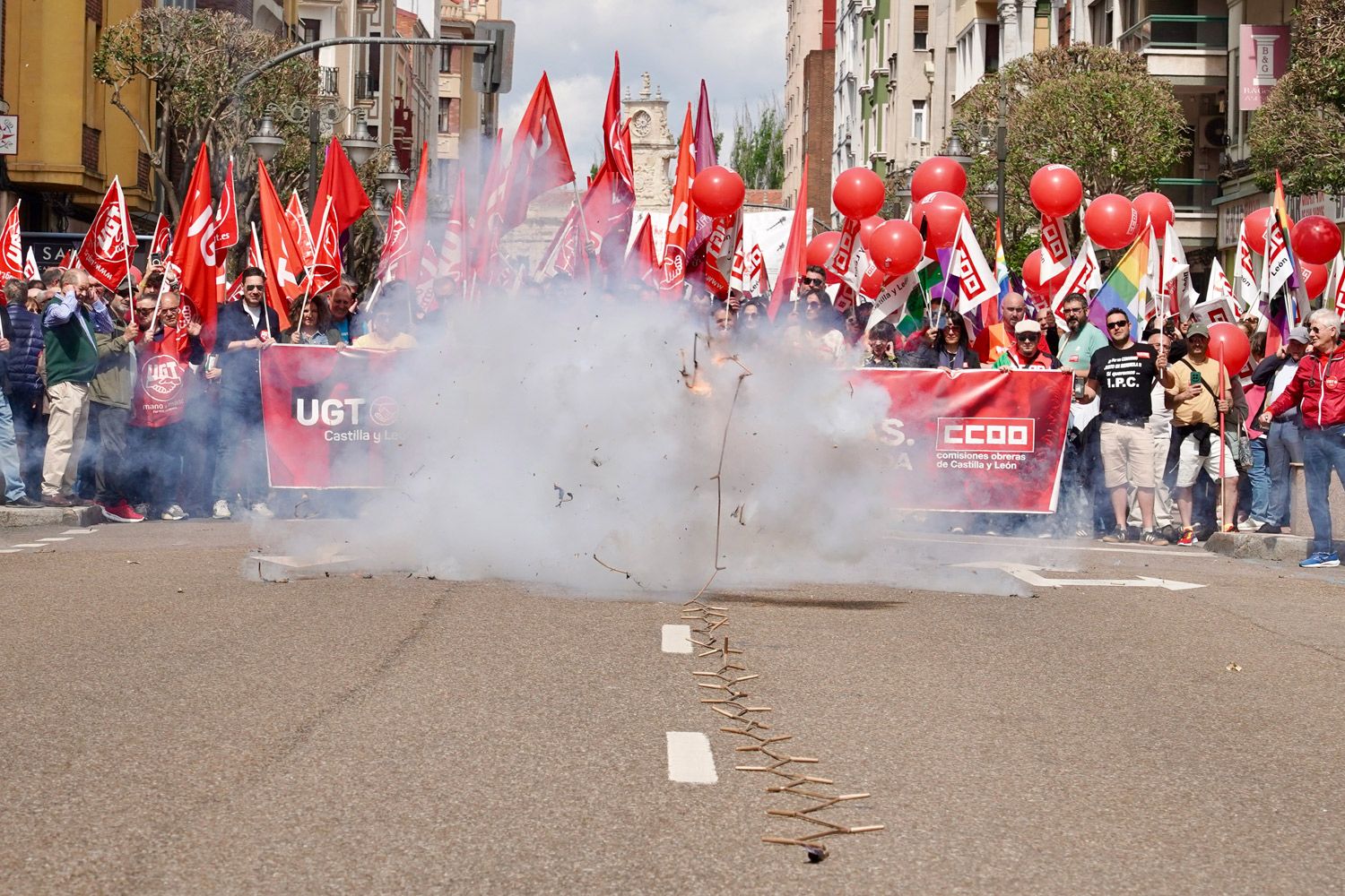 Manifestación del 1 de mayo en León.  | CARLOS S. CAMPILLO (ICAL)