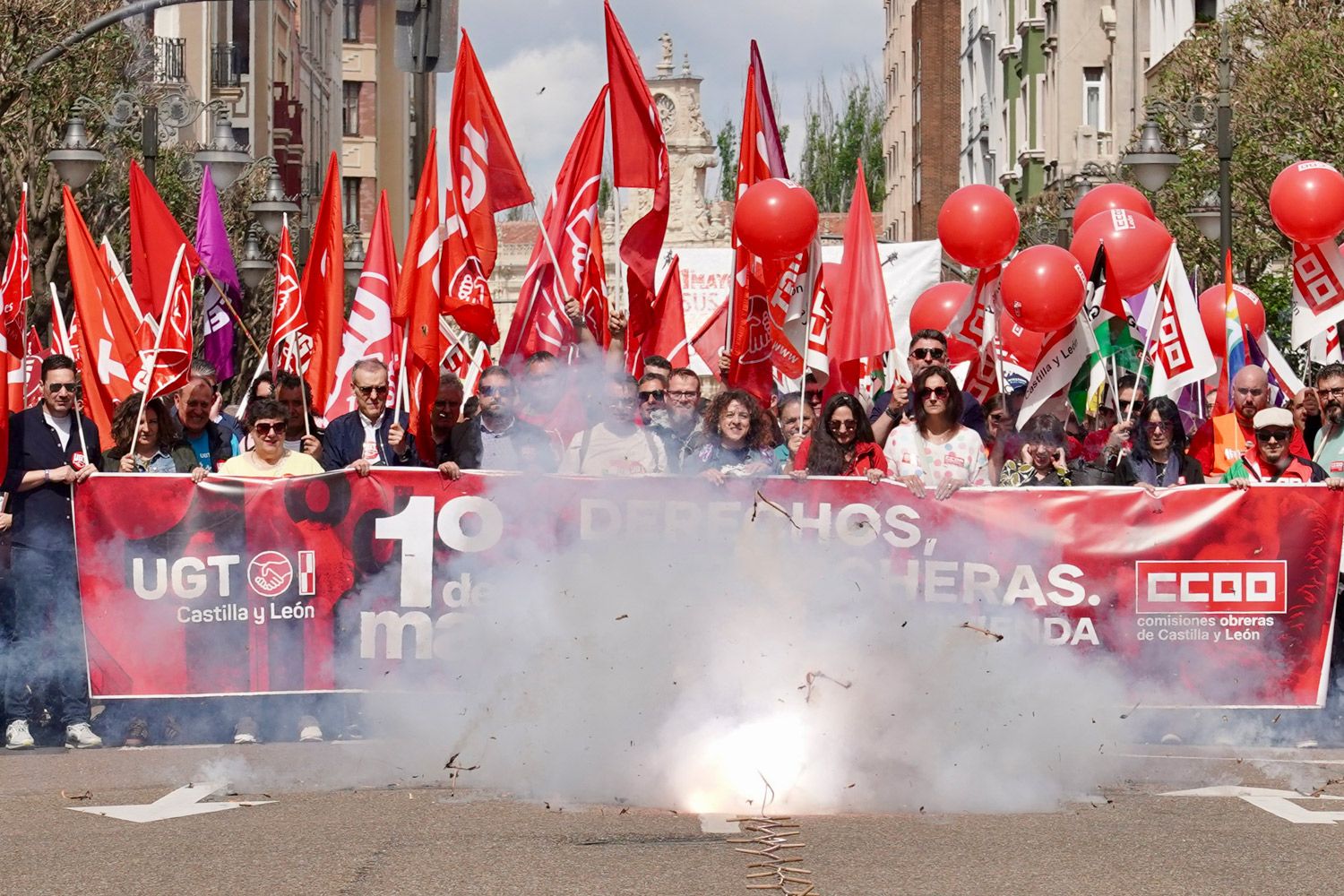 Manifestación del 1 de mayo en León.  | CARLOS S. CAMPILLO (ICAL)