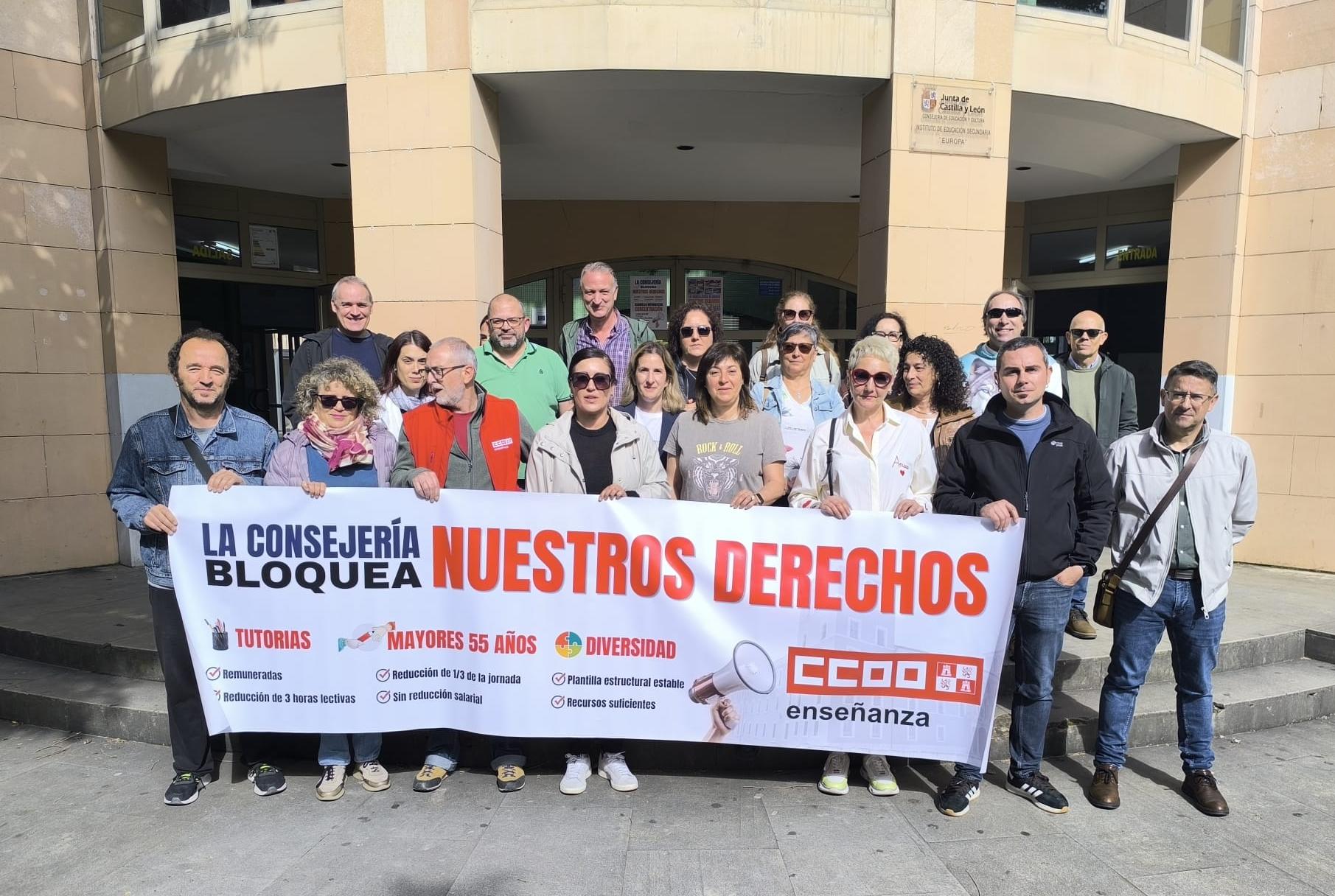 Una de las protestas más recientes de profesores de la educación pública en Ponferrada.