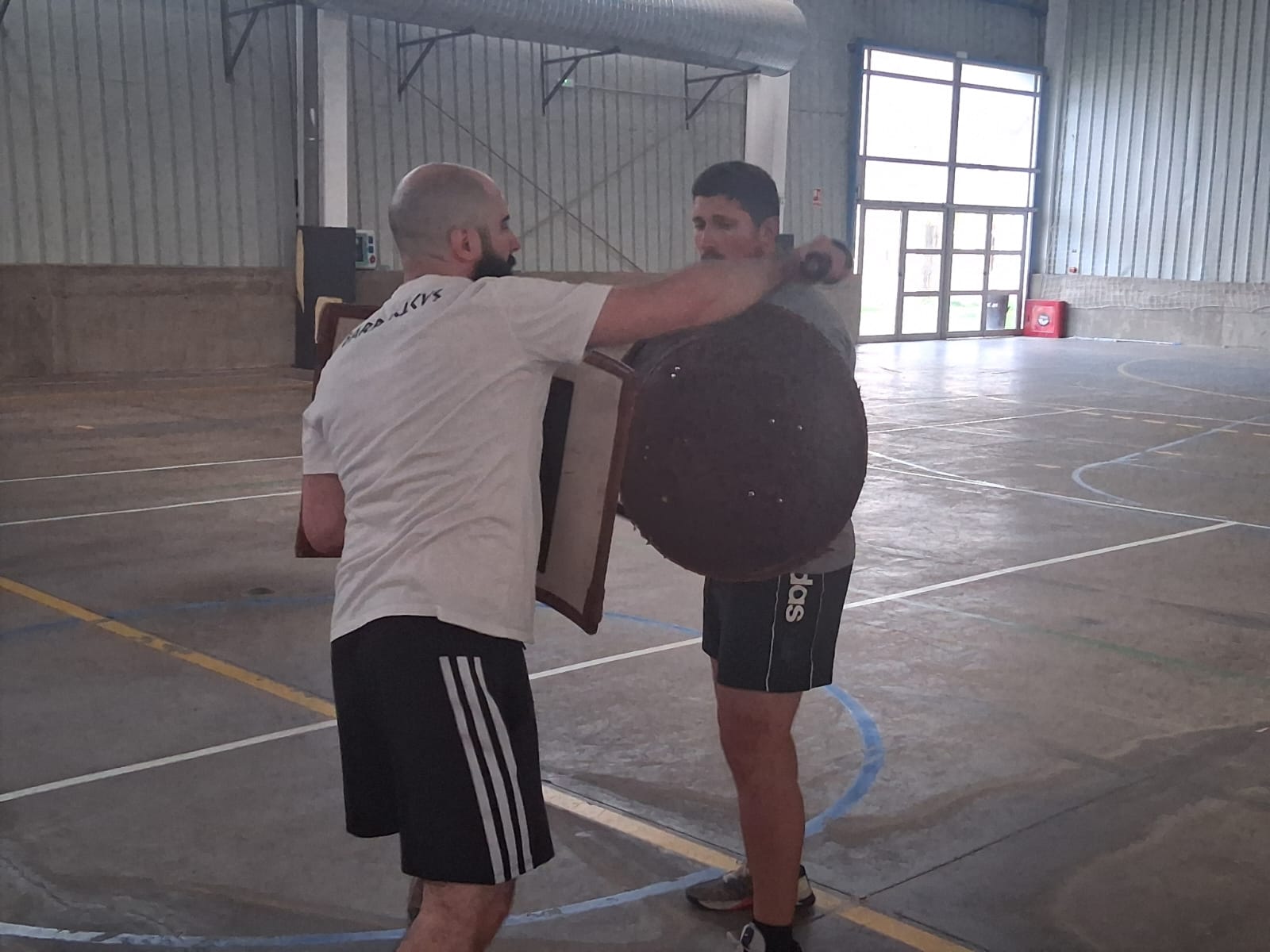 Una de las exhibiciones del VII Entrenamiento Nacional de Gladiatura celebrado en Astorga. | L.N.C.