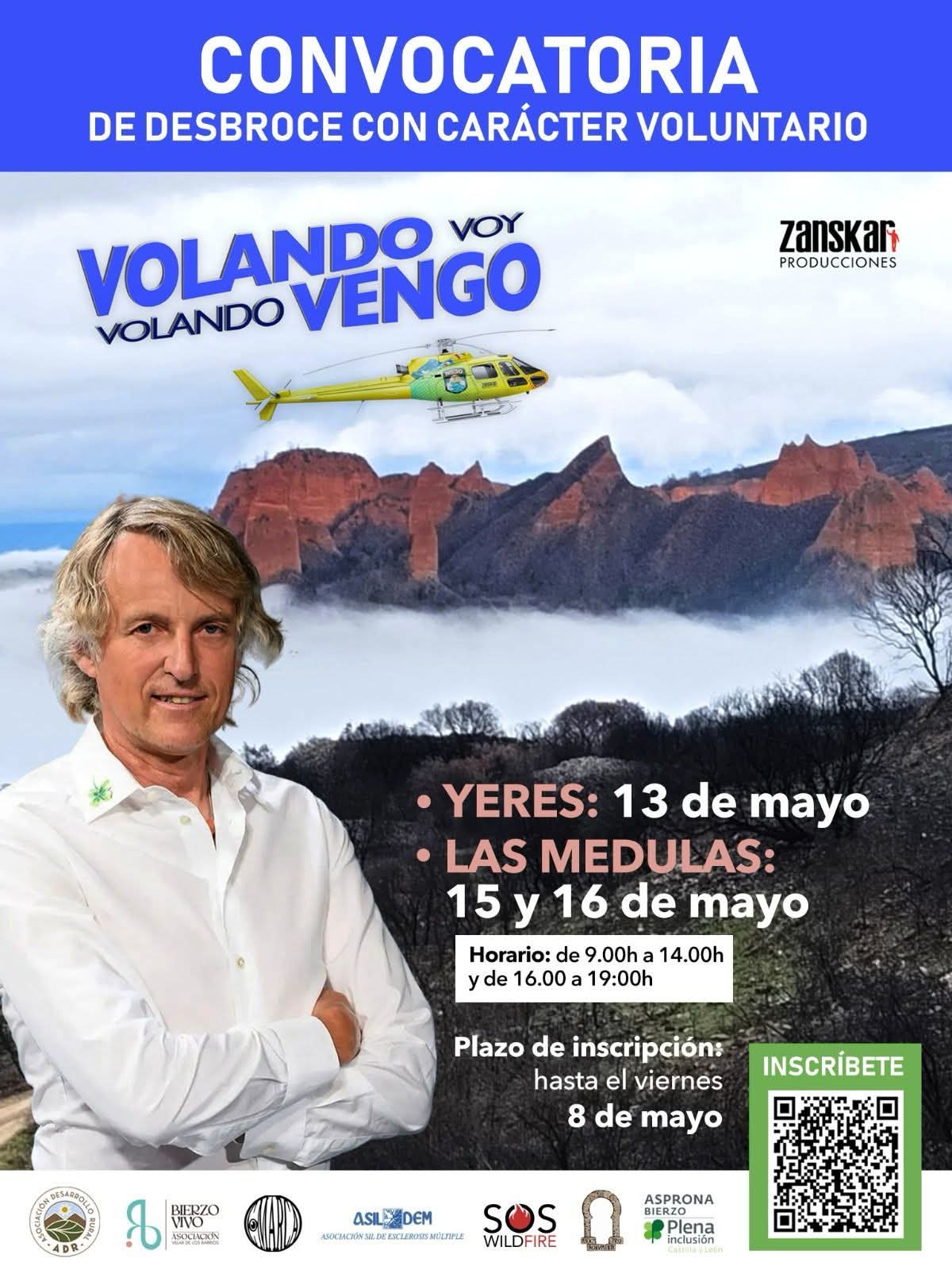 Cartel con el que se pretende adscribir voluntarios a la actividad de desbroce.