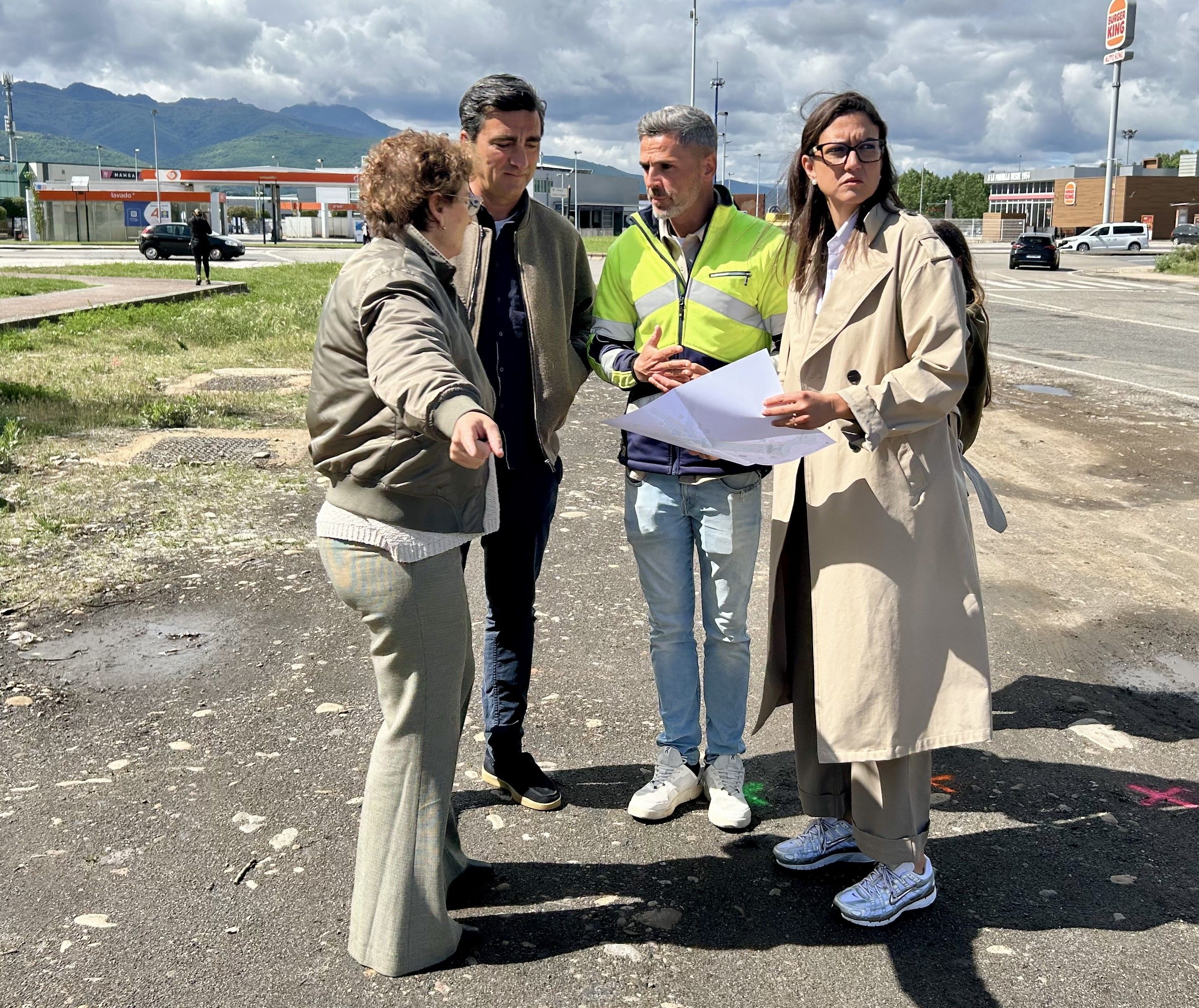 Obras en la avenida Ciudad de Bérgida.