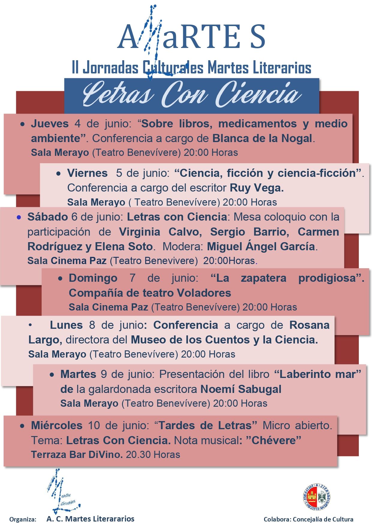 Cartel de las jornadas culturales AMArtes.