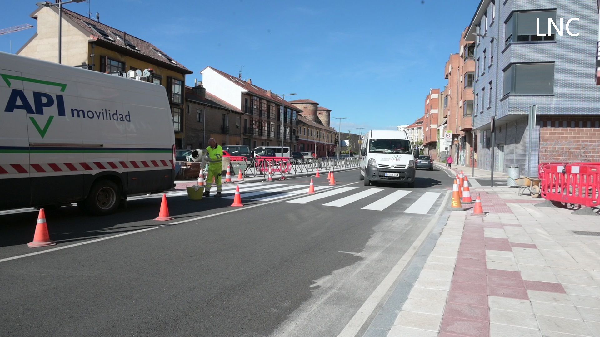 Un nuevo paso de peatones en la ronda interior de León