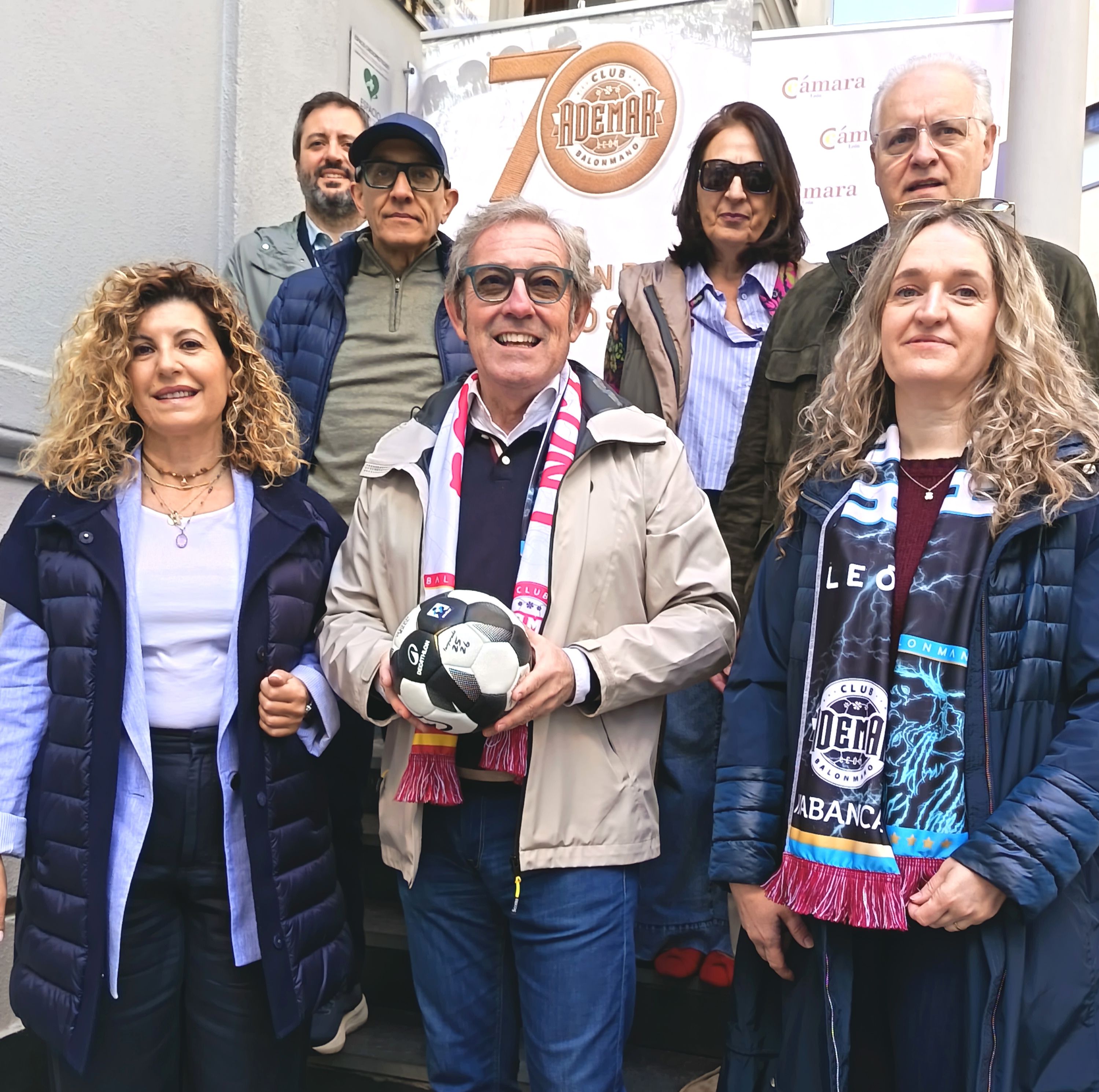 Uno de los momentos de la presentación de la colaboración del Ademar y la Cámara de Comercio. L.N.C.