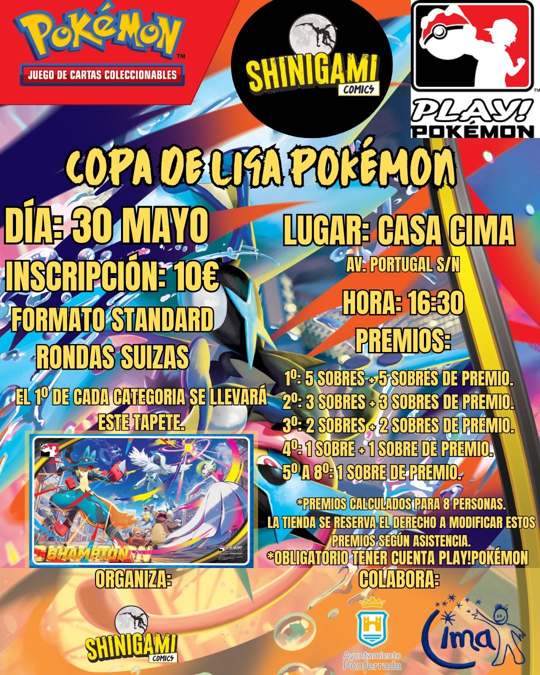 Cartel del torneo de Pokémon. Cartel del torneo de Pokémon.