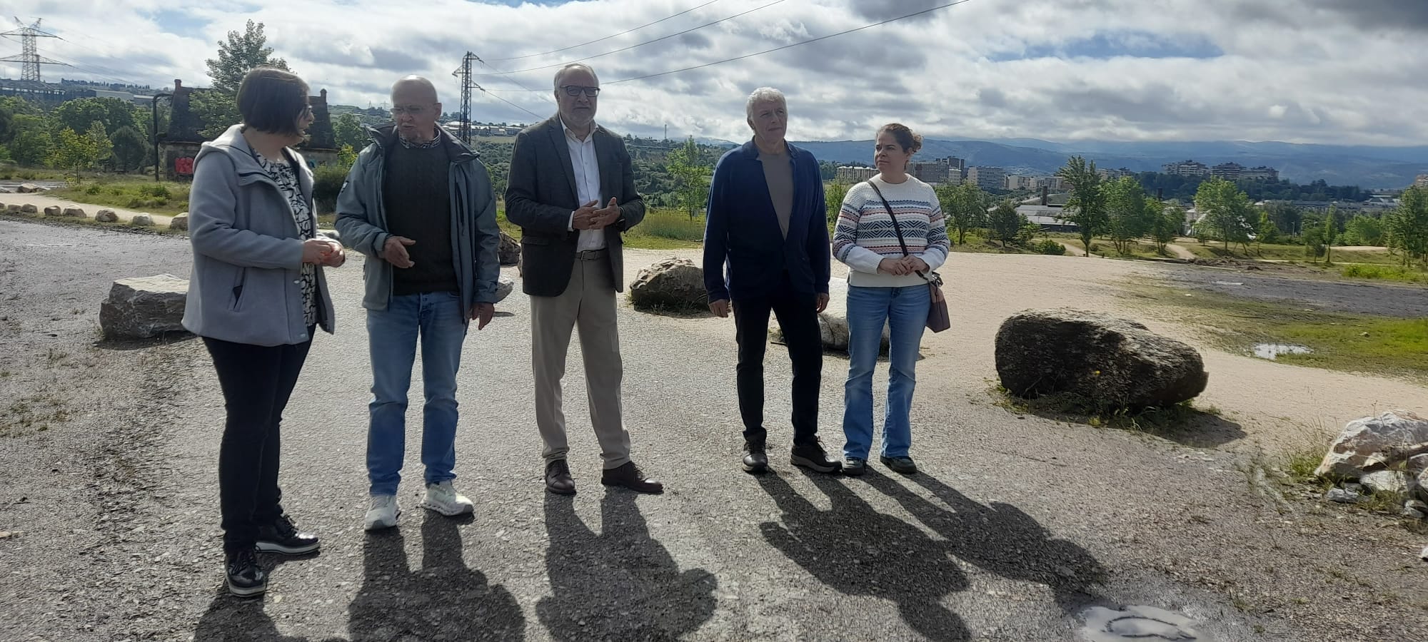 Integrantes del PSOE en la zona donde se iniciaría esa ronda. | MAR IGLESIAS
