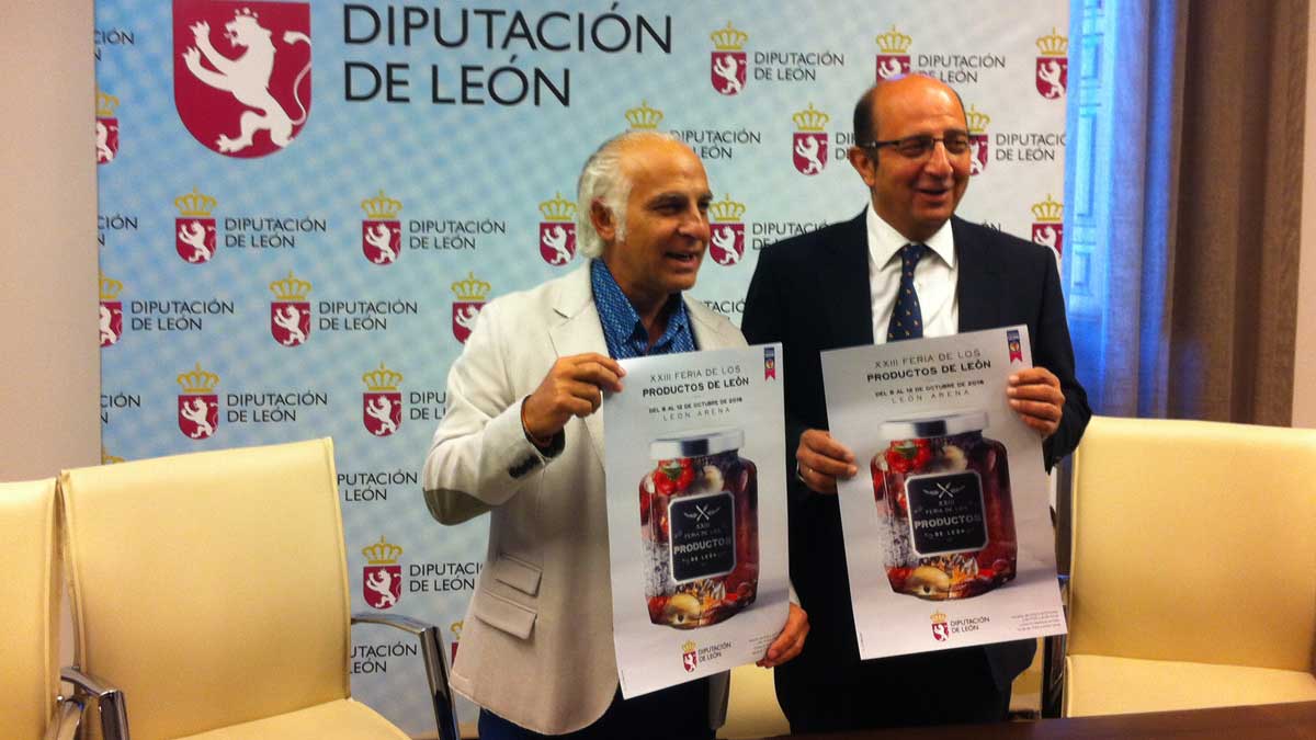 El vicepresidente Francisco Castañón, y el diputado de Desarrollo Económico, Miguel Ángel del Egido, presentan la feria. | L.N.C.