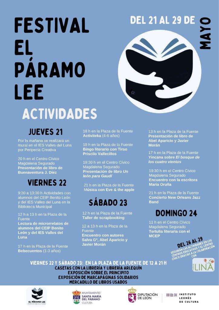 Cartel con la programación. 