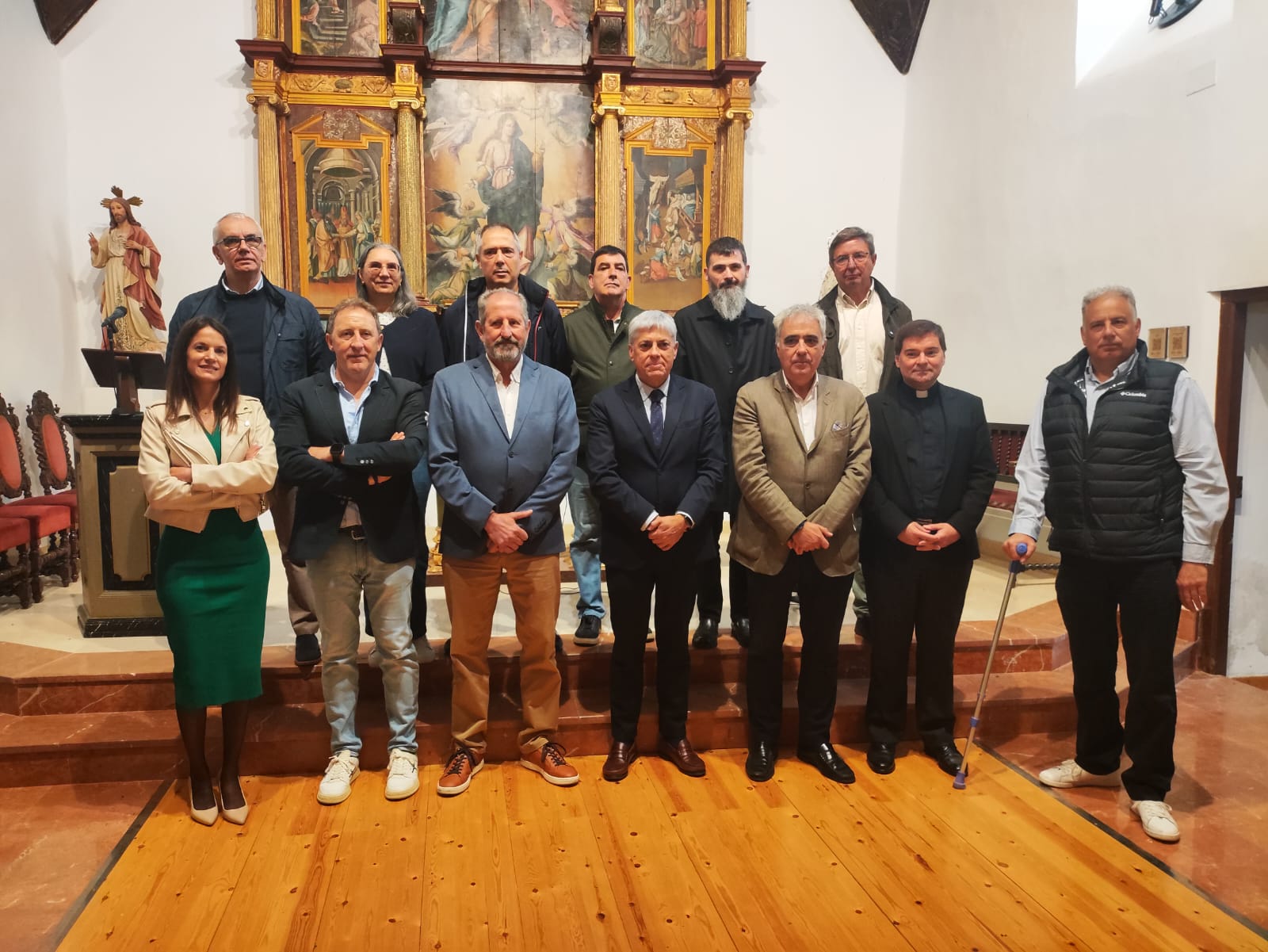 Un instante de la visita institucional al proyecto de La Sobarriba. | L.N.C.