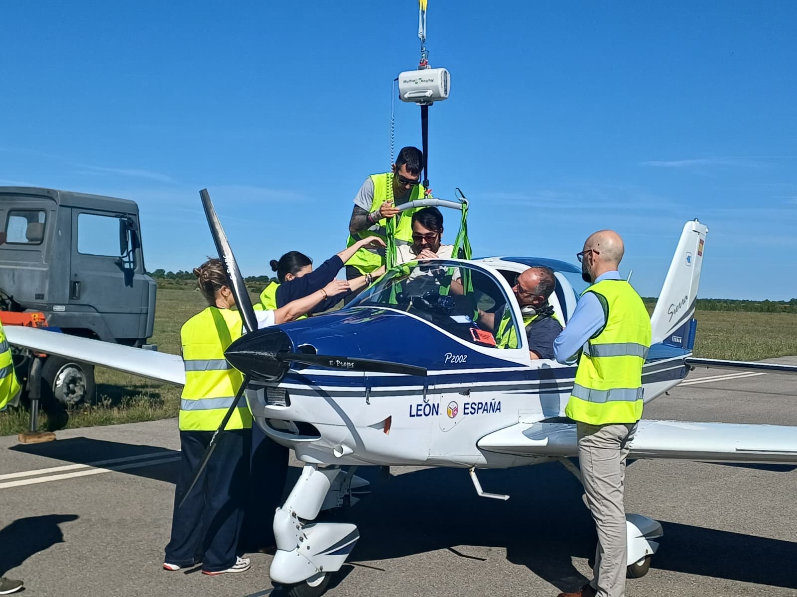 Un instante de la jornada de vuelo adaptado