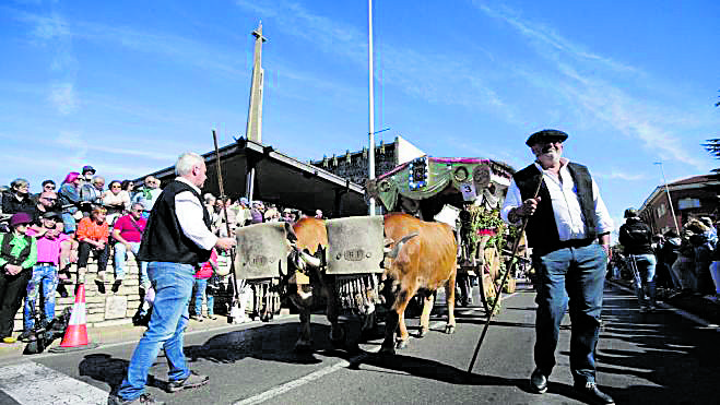 Carros engalanados en la Romería a La Virgen del Camino. | SAÚL ARÉN
