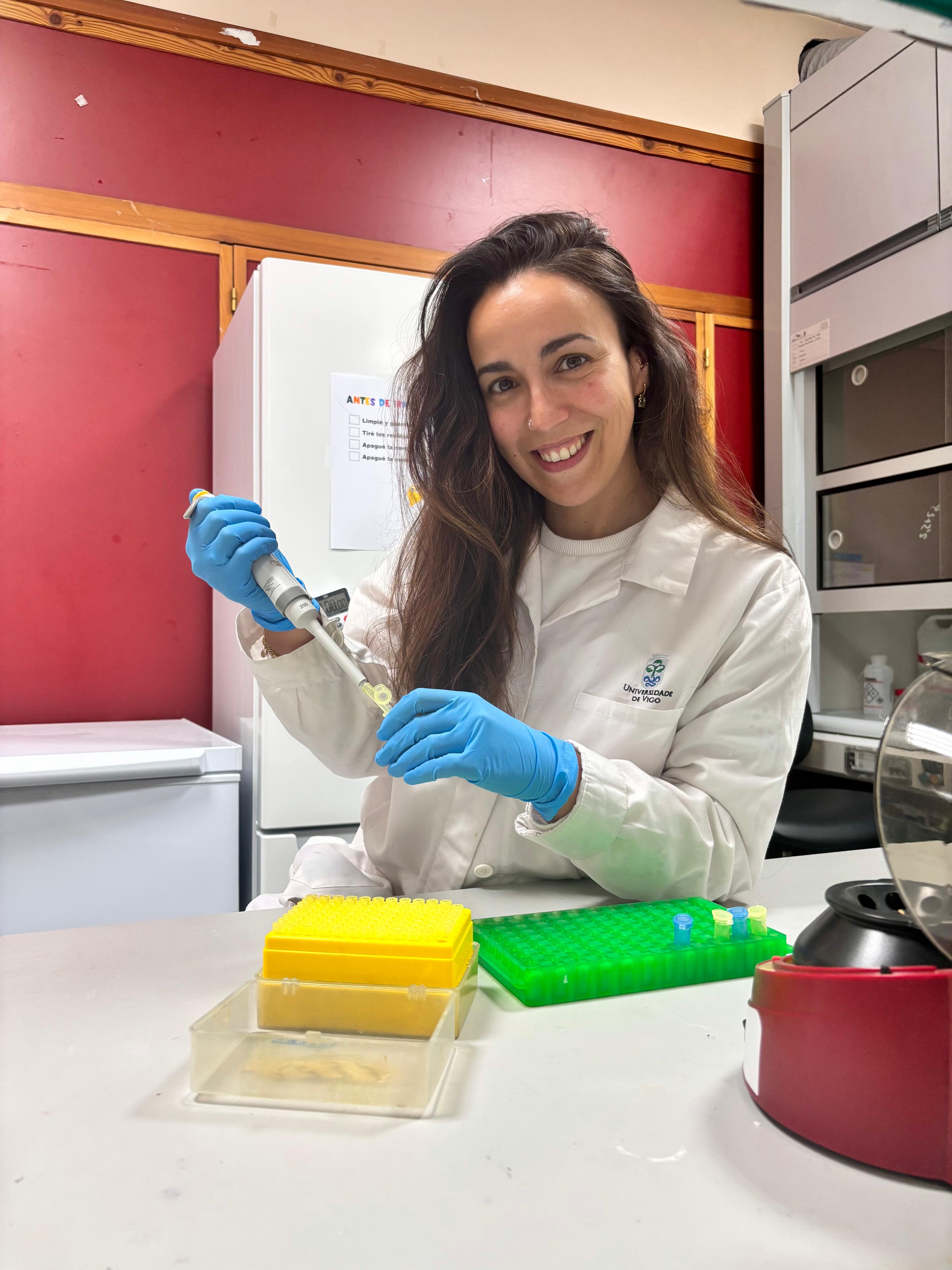 Cristina Velasco en su laboratorio.