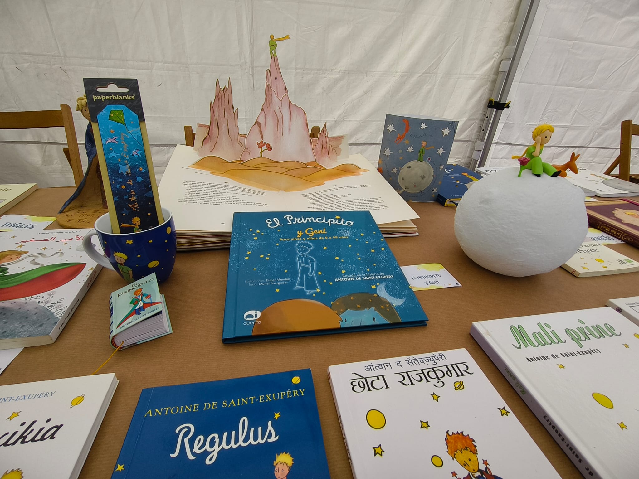 Exposición sobre 'El Principito' que se puede visitar en la plaza de la Fuente. | A. RODRÍGUEZ