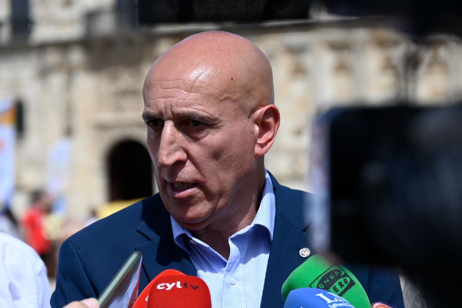 El alcalde de León, José Antonio Diez, este viernes en San Marcos. | SAÚL ARÉN