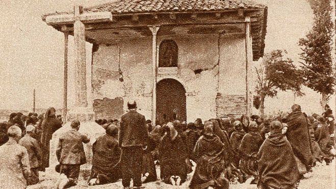 El Humilladero’. La primera ermita levantada en el mismo lugar –según cuenta la leyenda– en que, el 2 de julio de 1505, se le apareció la Virgen al pastor Albar Simón Fernández.