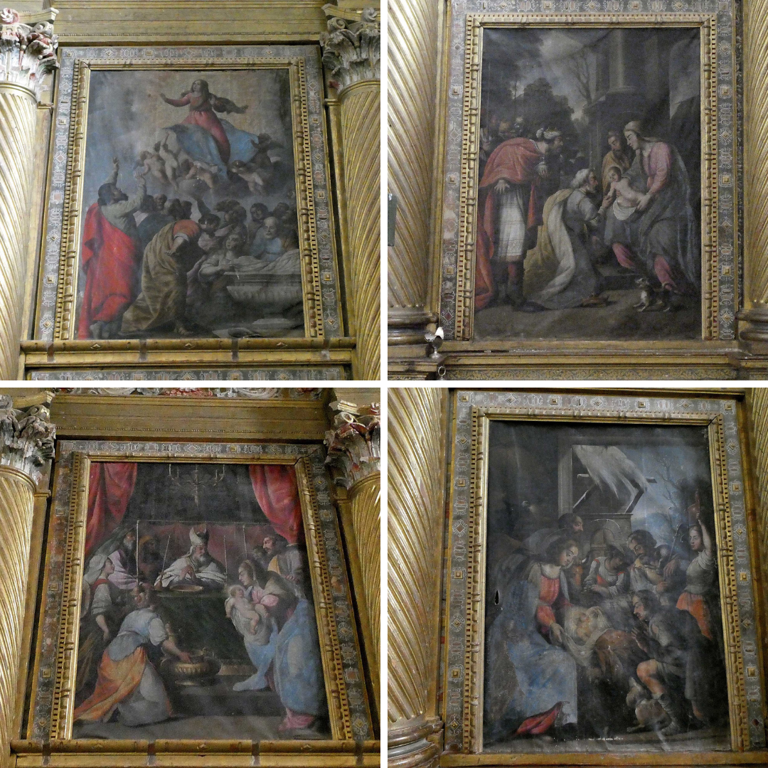 Detalles del retablo de Mozóndiga