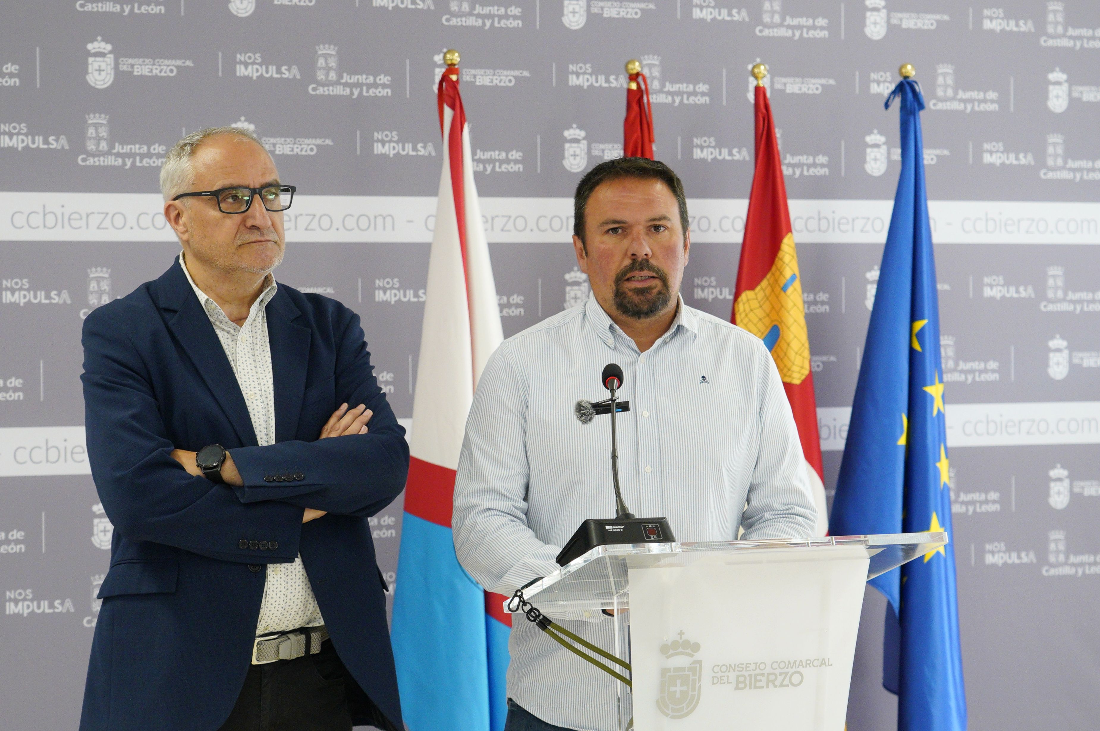 Olegario Ramón (i) y Luis Perales (d) comunican los avances del proyecto. | CÉSAR SÁNCHEZ (ICAL)