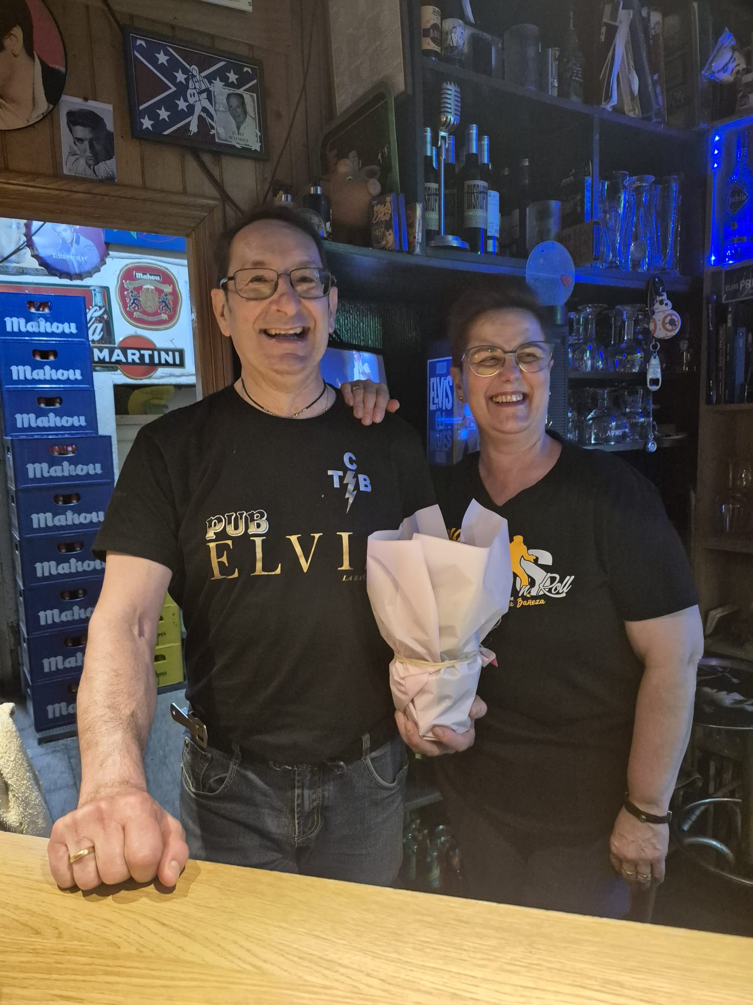 Javi y Chus, propietarios del Bar Elvis. | L.N.C.