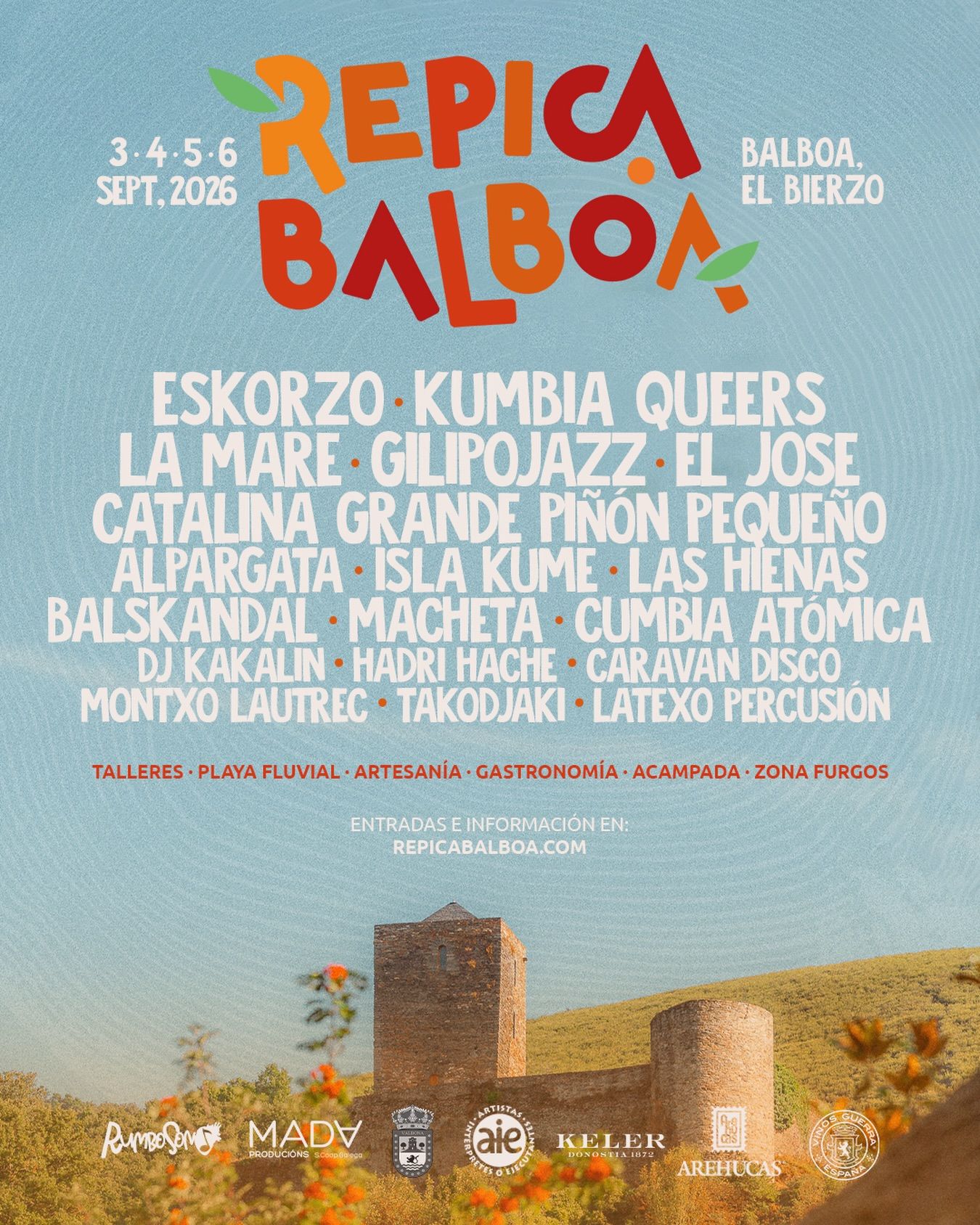 Cartel completo del Repica Balboa 2026. Cartel completo del Repica Balboa 2026.
