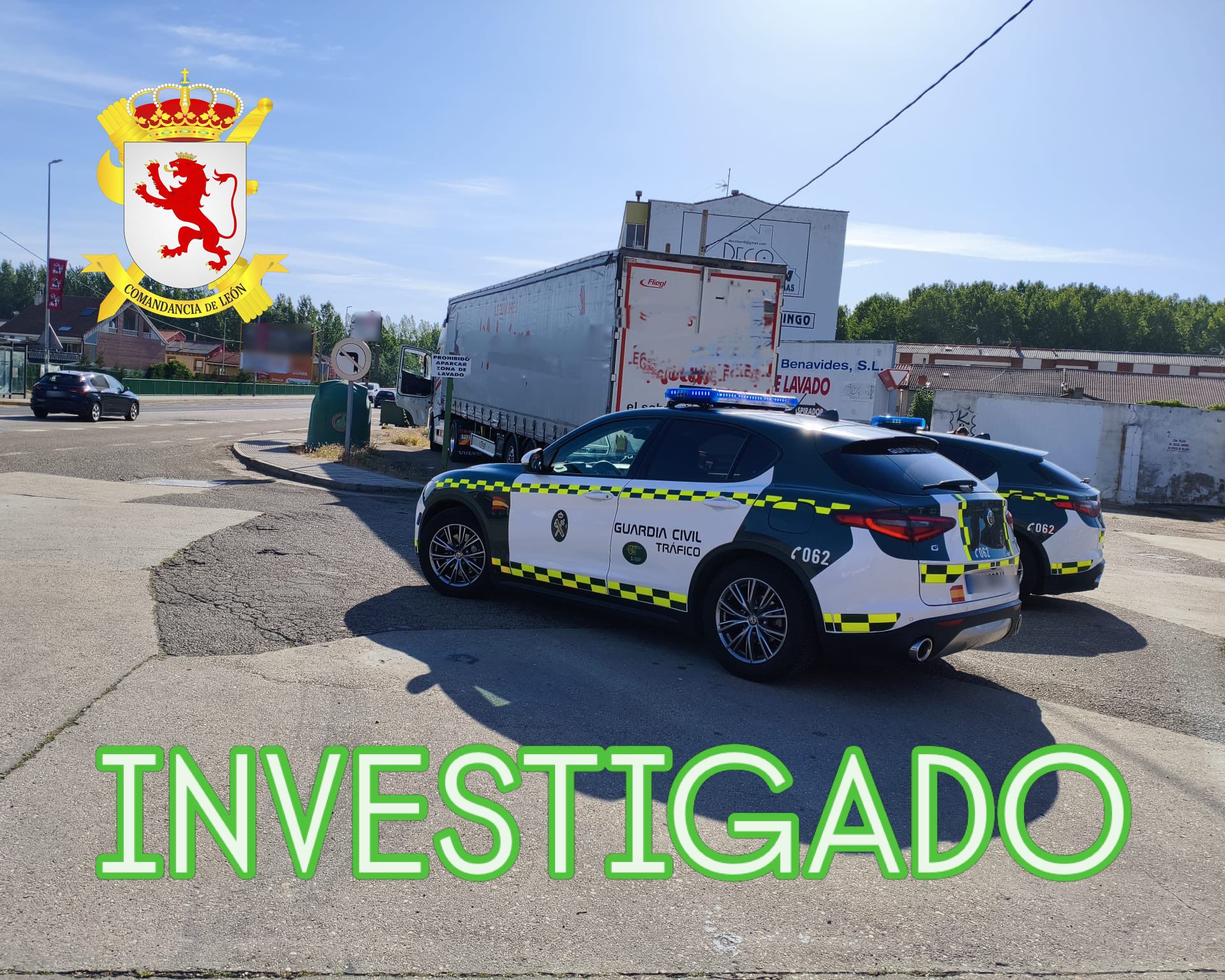 Imagen difundida por la Guardia Civil del camión en cuestión. 