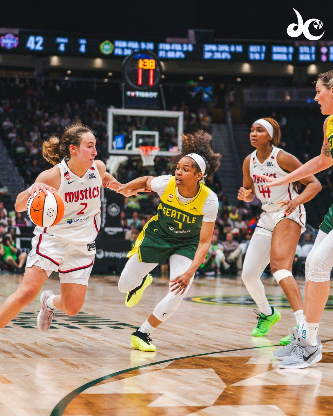 Alicia Florez tuvo un gran debut en la WNBA con los Washington Mystics. WASHINGTON MYSTICS
