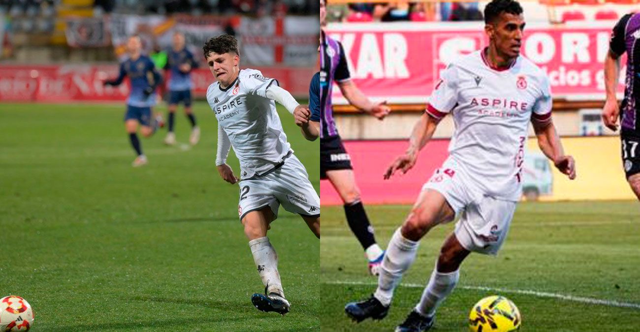 Guzmán, a la izquierda, y Víctor García, a la derecha, en partidos con la Cultural. | MAURICIO PEÑA / LA LIGA