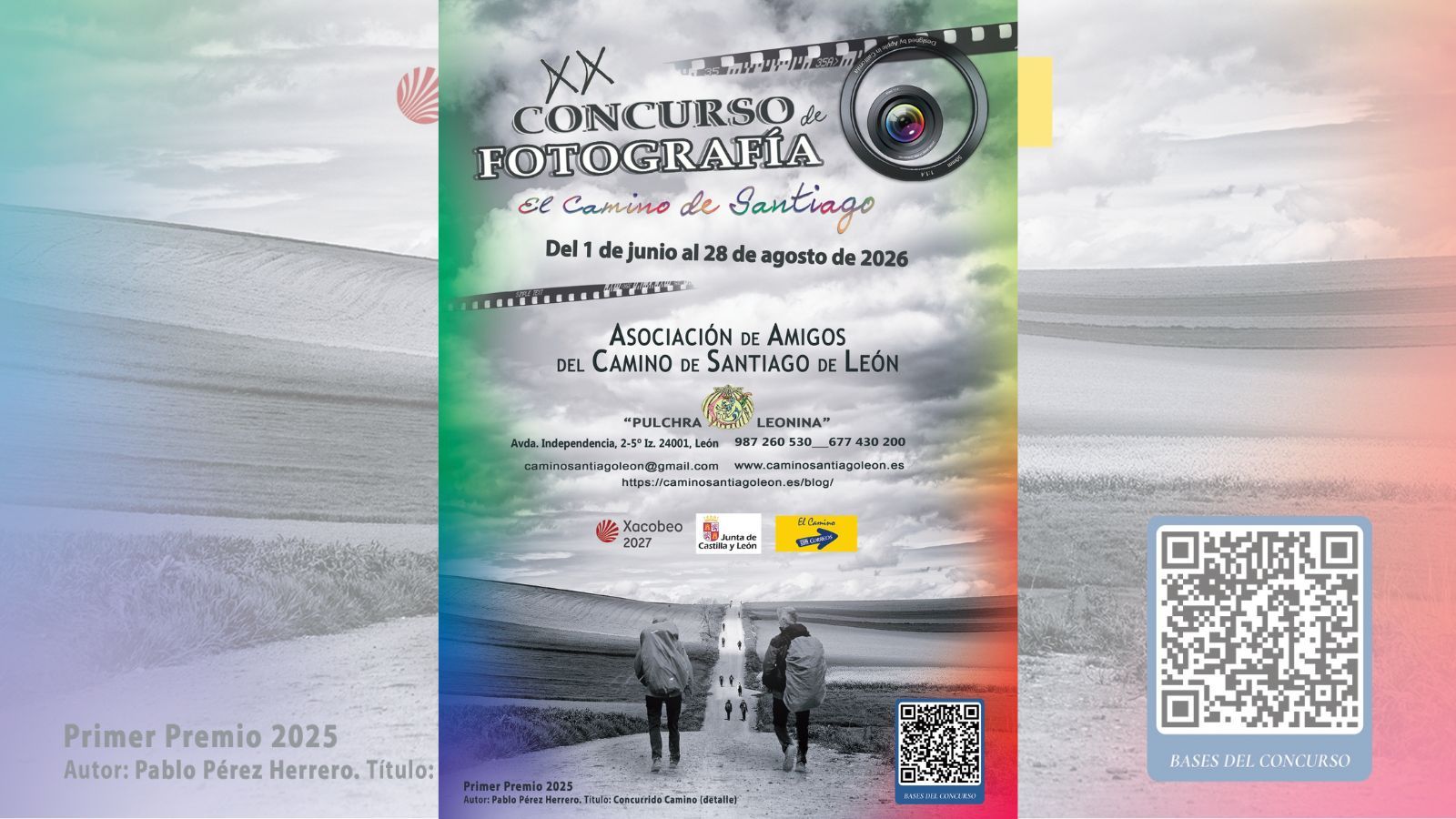 Cartel de la presente edición del certamen convocado por los Amigos del Camino de Santiago de León. Cartel de la presente edición del certamen convocado por los Amigos del Camino de Santiago de León.