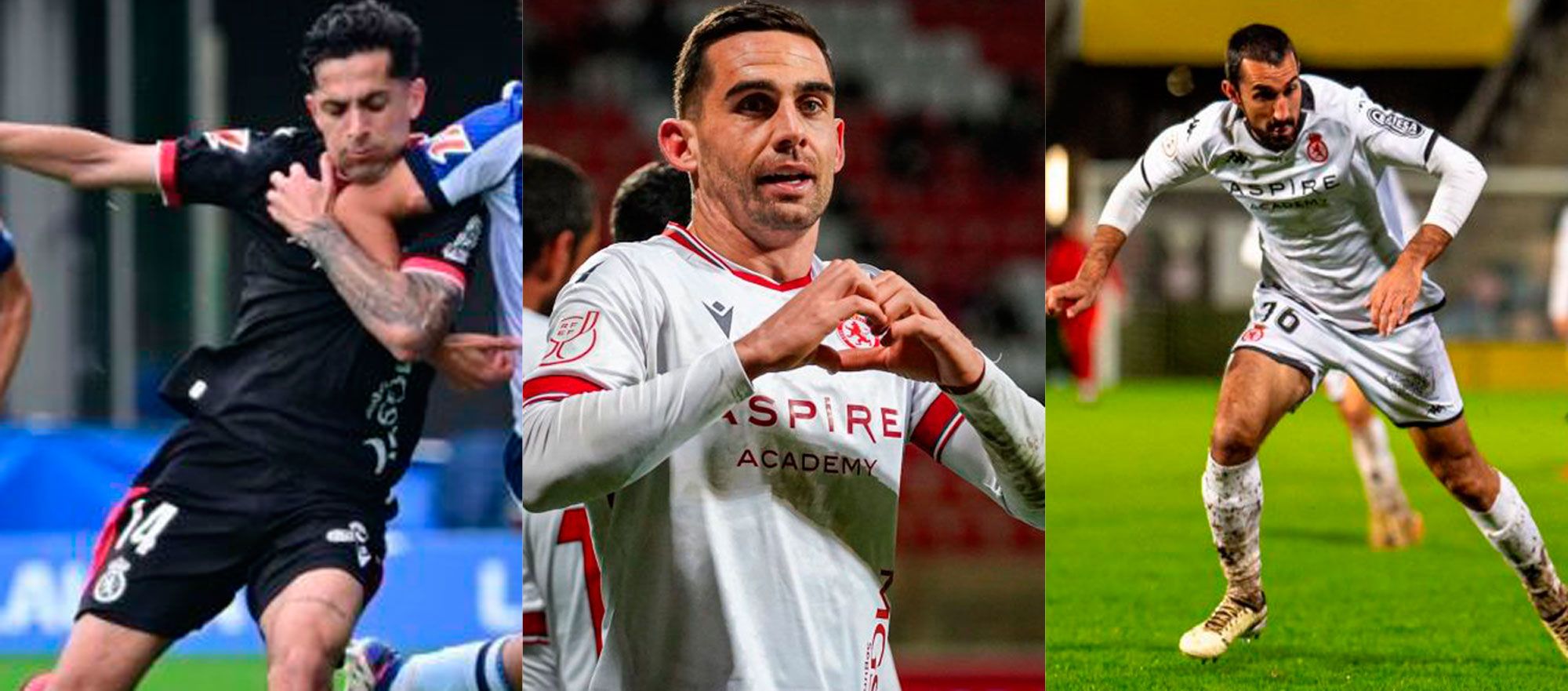 Bicho, Fornos y Maestre, en partidos de esta temporada con la Cultural. | LALIGA / CYD