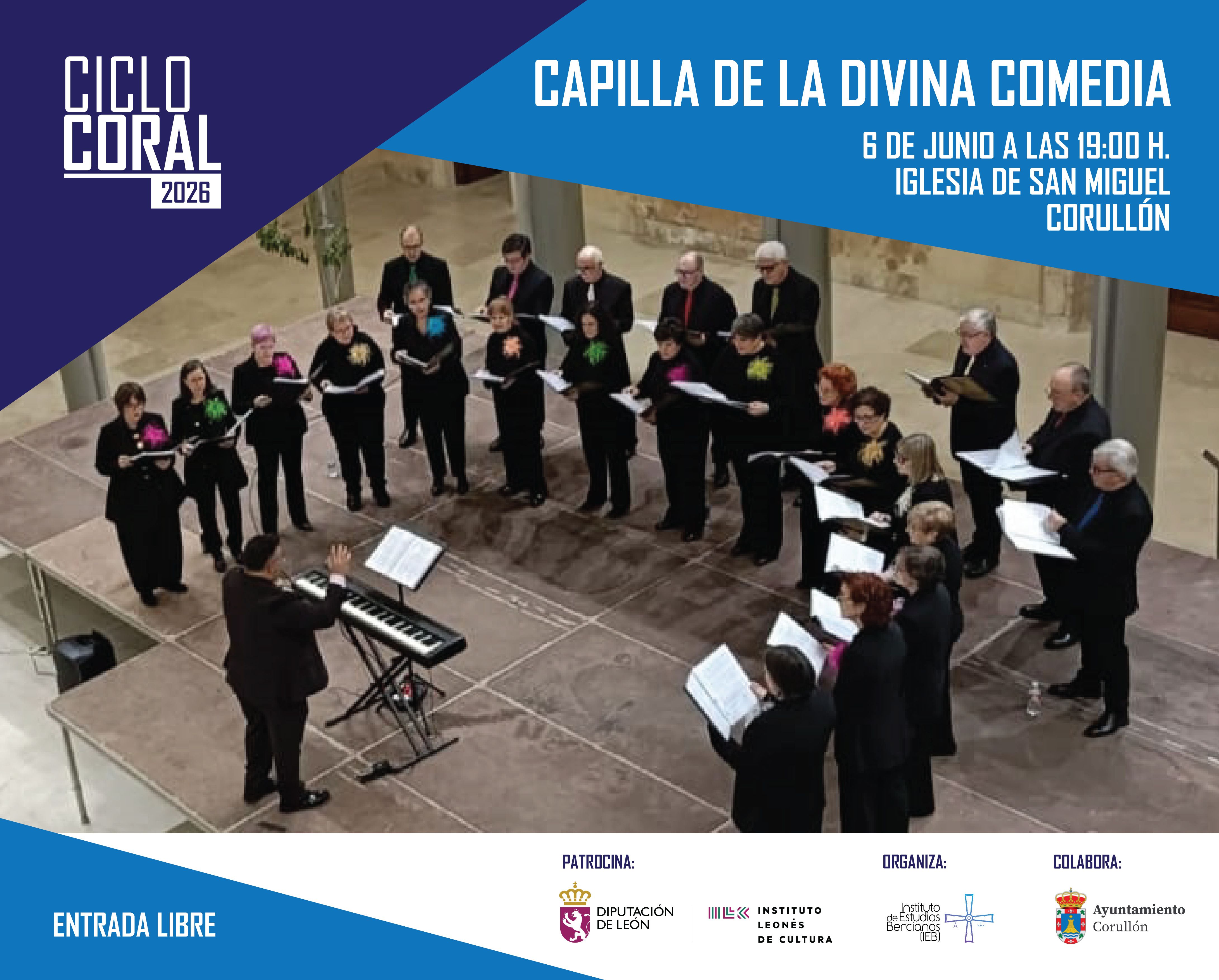 Ciclo Coral 2026, que llegará a Corullón de la mano de la Capilla de la Divina Comedia.