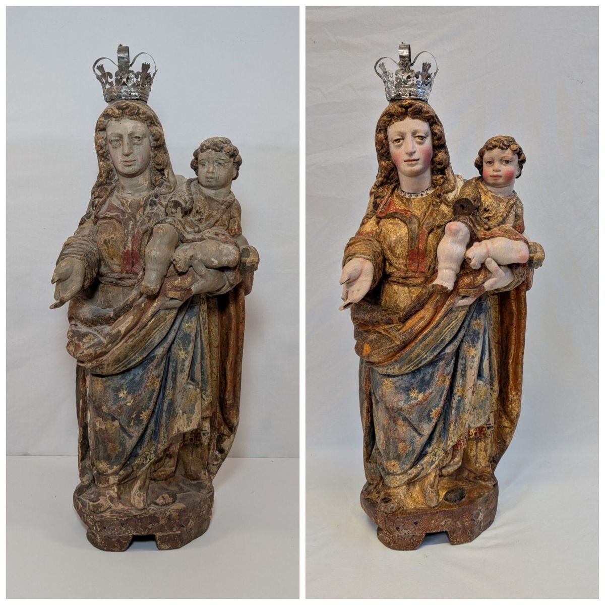 La Virgen en su policromía antigua. L.N.C. La Virgen en su policromía antigua. L.N.C.