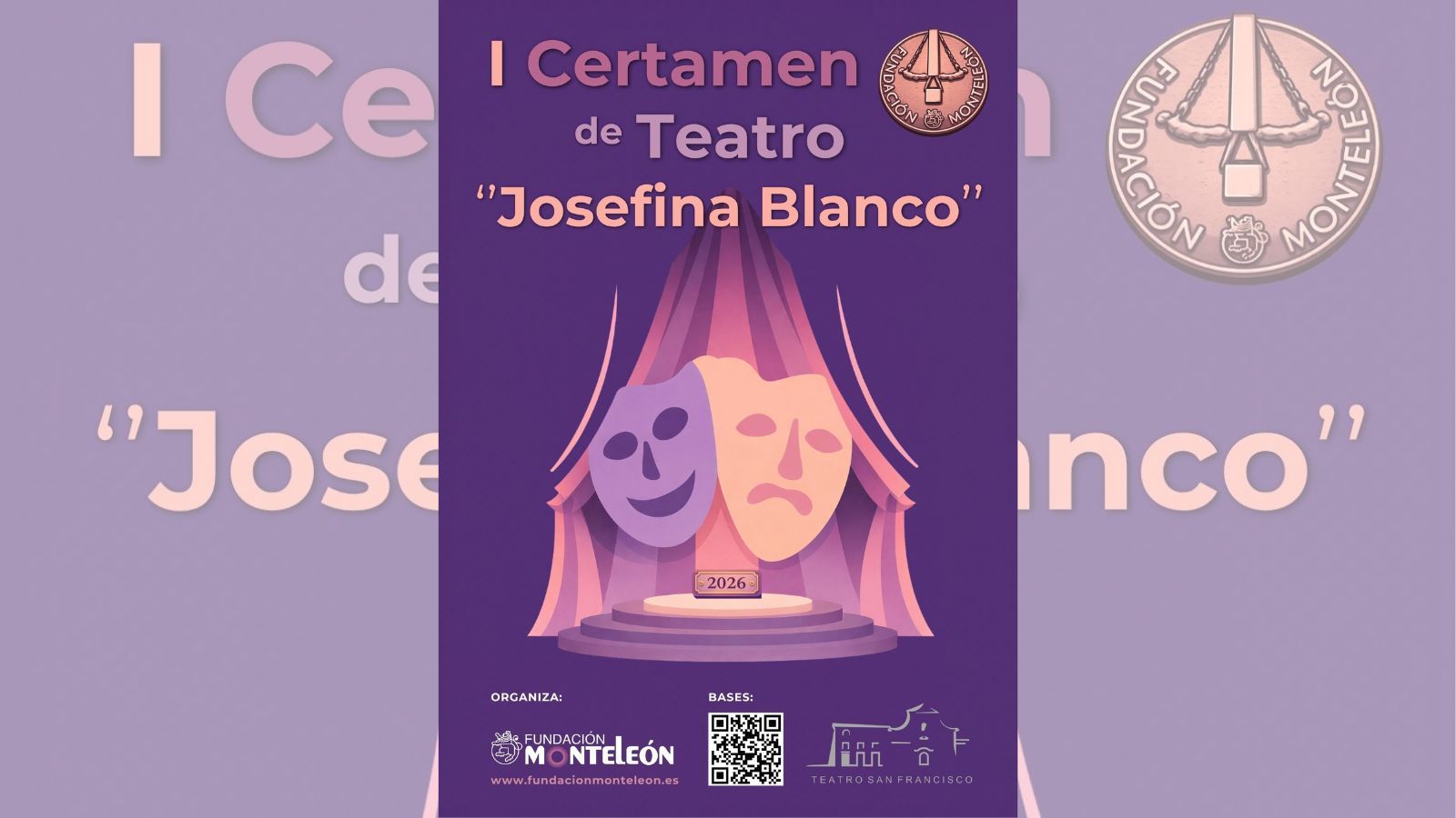 El cartel del certamen de teatro de la Fundación MonteLeón.
