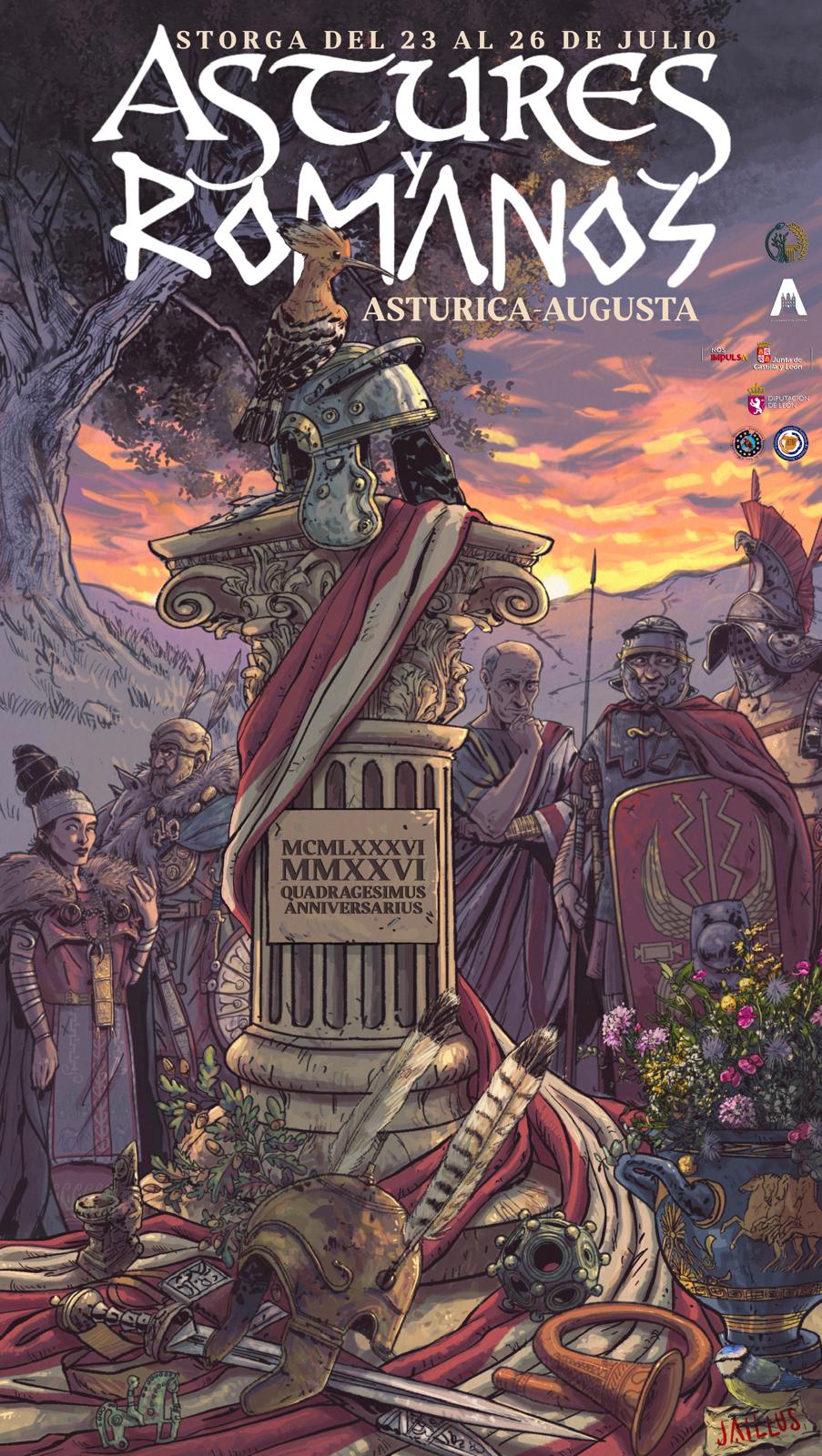 Cartel de Astures y Romanos 2026. Cartel de Astures y Romanos 2026.