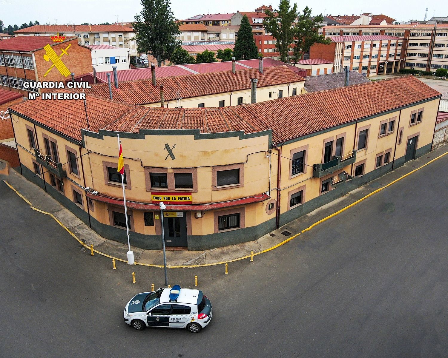 Vista del Cuartel de la Guardia Civil de La Bañeza. | L.N.C.