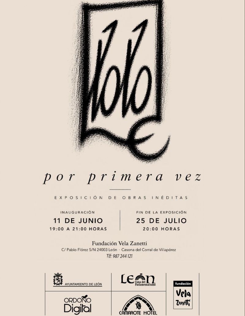Cartel de la exposición 'Lolo por primera vez'. Cartel de la exposición 'Lolo por primera vez'.