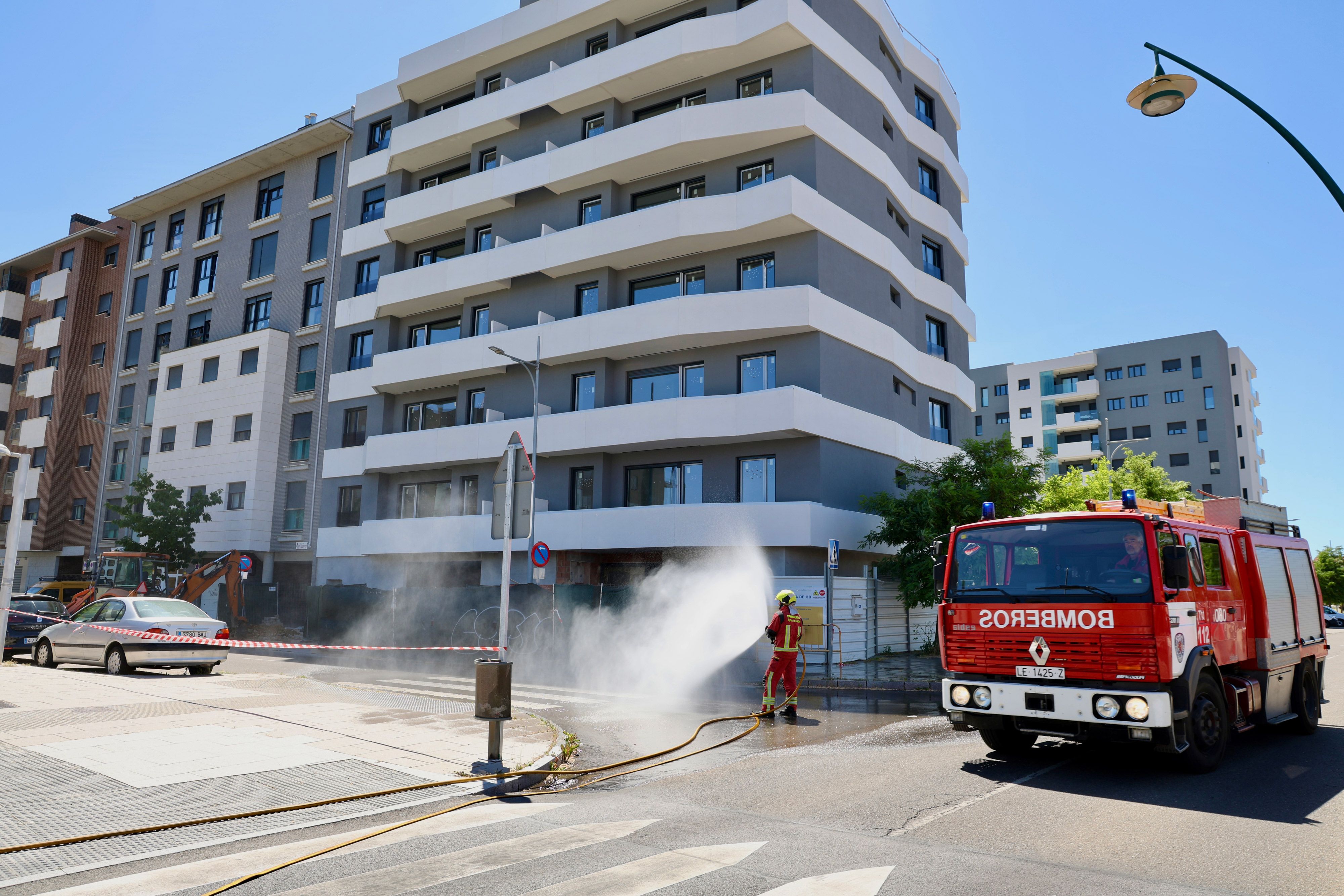 Lugar del incidente, ocurrido este martes en La Palomera. | CAMPILLO (ICAL) Lugar del incidente, ocurrido este martes en La Palomera. | CAMPILLO (ICAL)