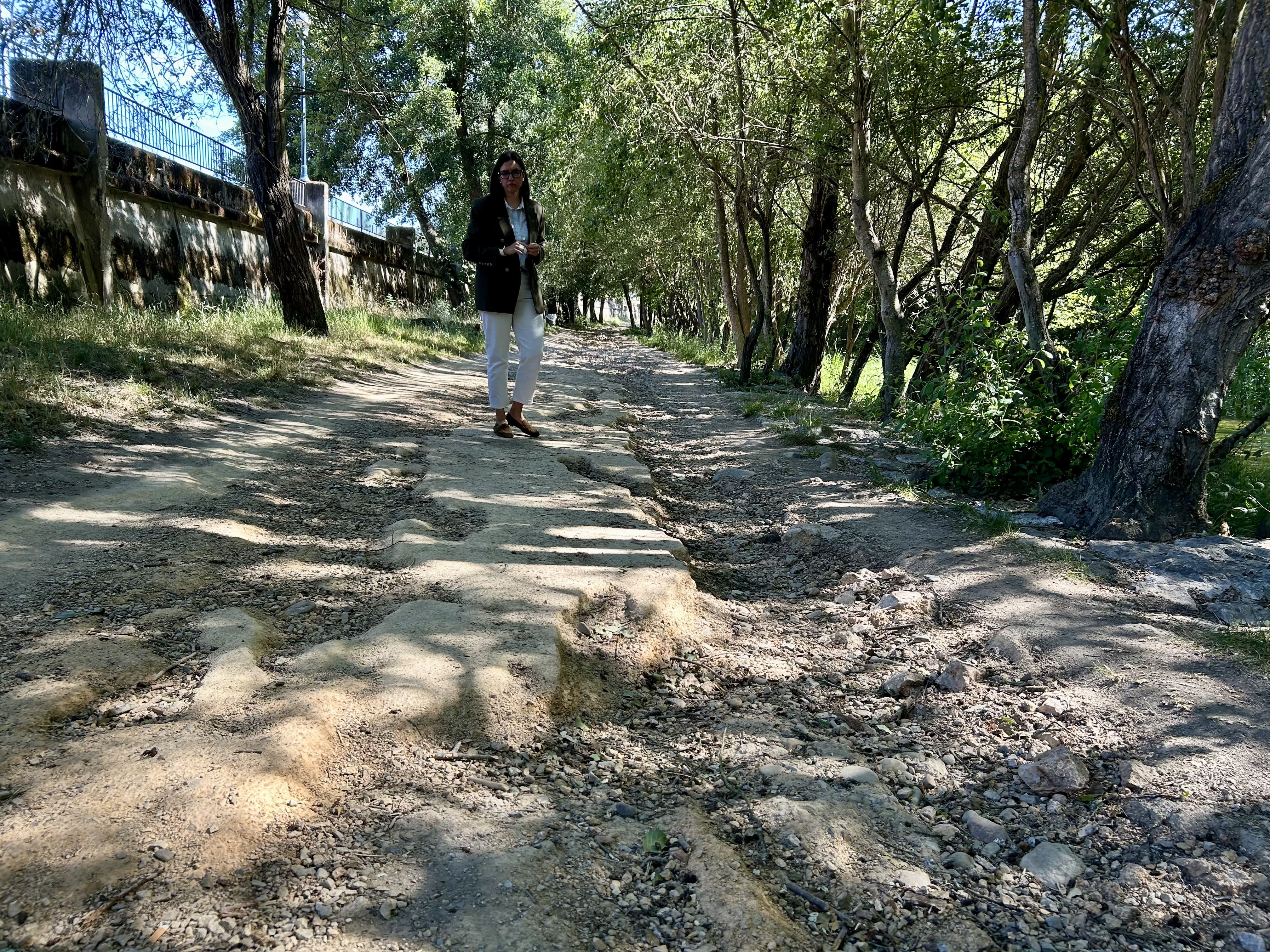 Estado actual de algunos tramos en el paseo del río Sil.