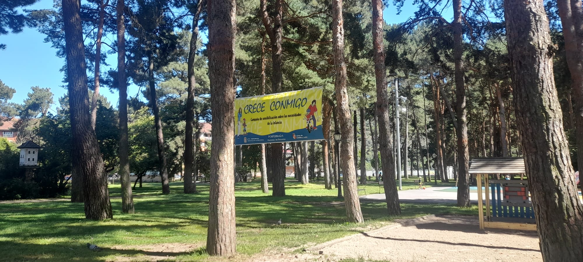 Todo listo en el parque del Temple para iniciar las actividades de 'Crece conmigo'. | MAR IGLESIAS Todo listo en el parque del Temple para iniciar las actividades de 'Crece conmigo'. | MAR IGLESIAS