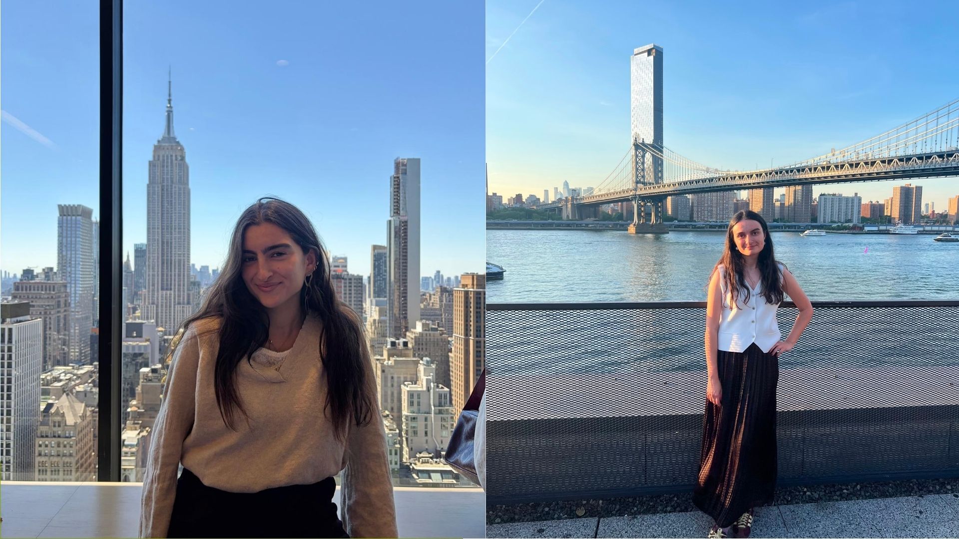 Marina Jiménez (izquierda) y Laura Martínez han visitado ciudades como New York y Boston durante su viaje por EE.UU. | L.N.C.